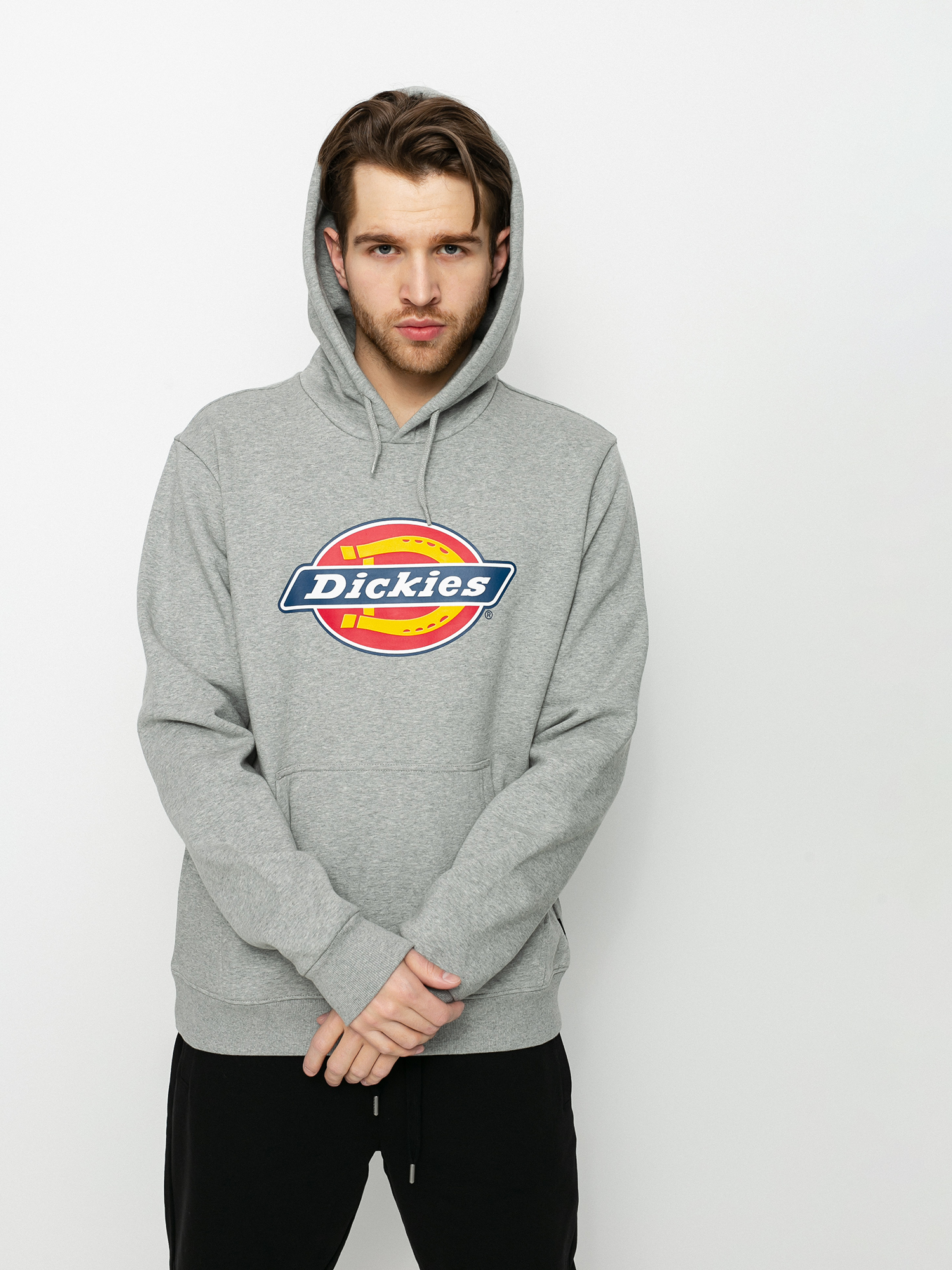 Bluza z kapturem Dickies Icon Logo HD (grey melange)