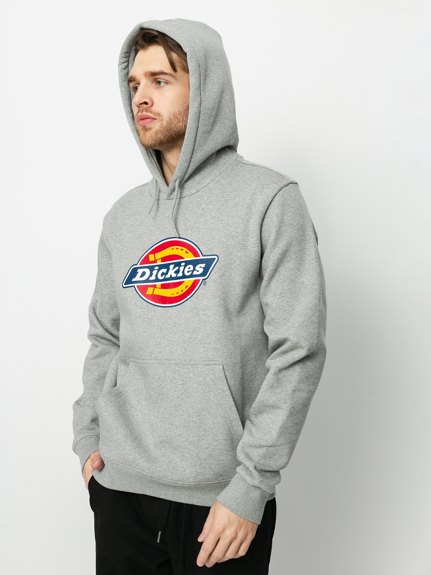 Bluza z kapturem Dickies Icon Logo HD (grey melange)