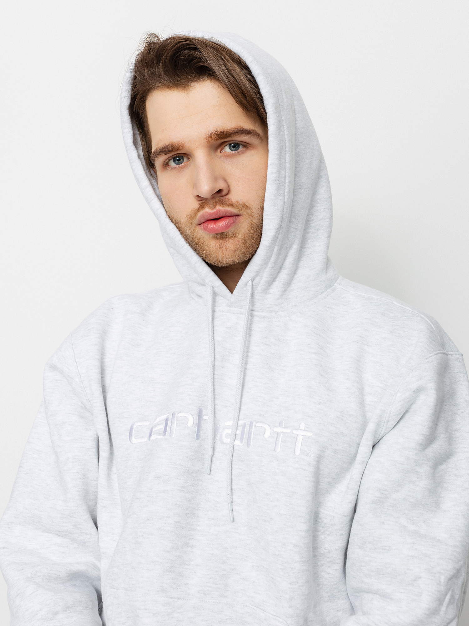 Bluza z kapturem Carhartt WIP Sweat HD (ash heather/white)