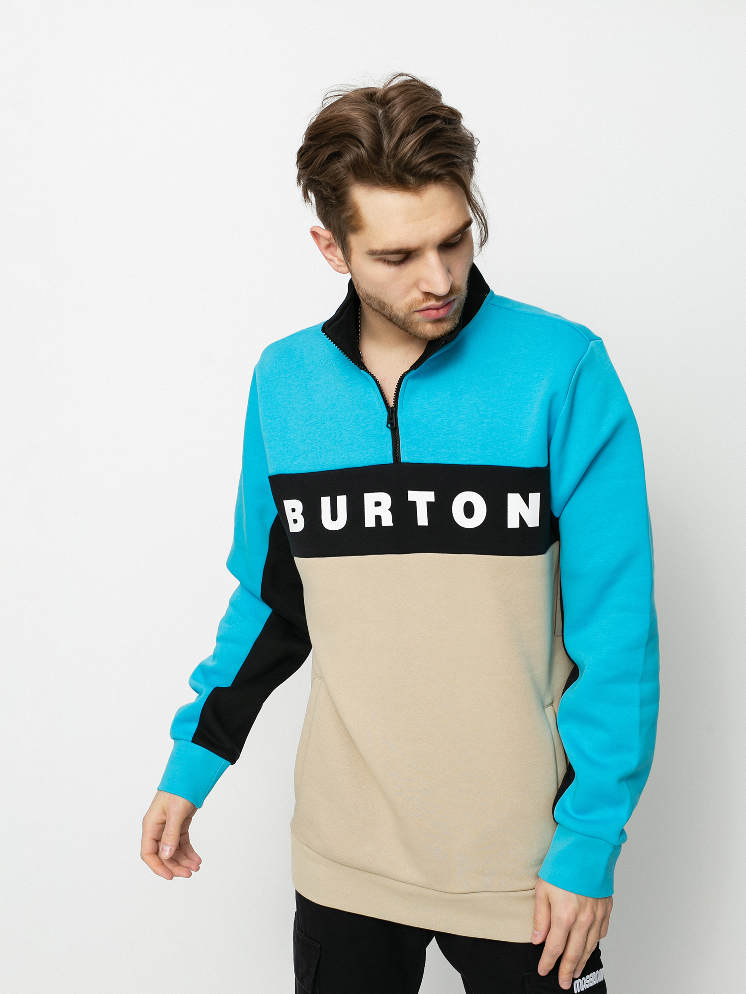 Bluza Burton Lowball Quarter ZIP (cyan/safari)