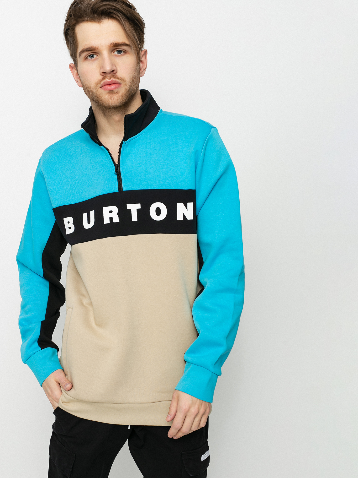 Bluza Burton Lowball Quarter ZIP (cyan/safari)