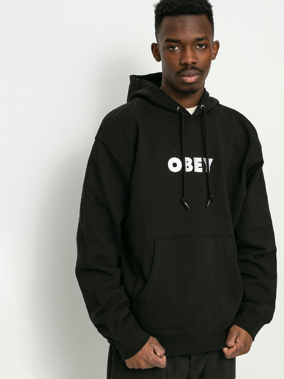 Bluza z kapturem OBEY Logo HD (black)