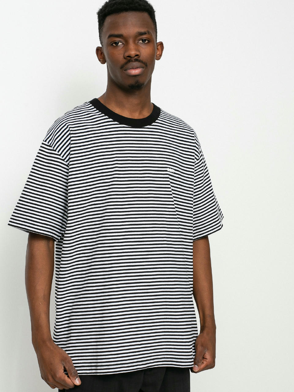 T-shirt OBEY Ideals Organic Stripe (black multi)