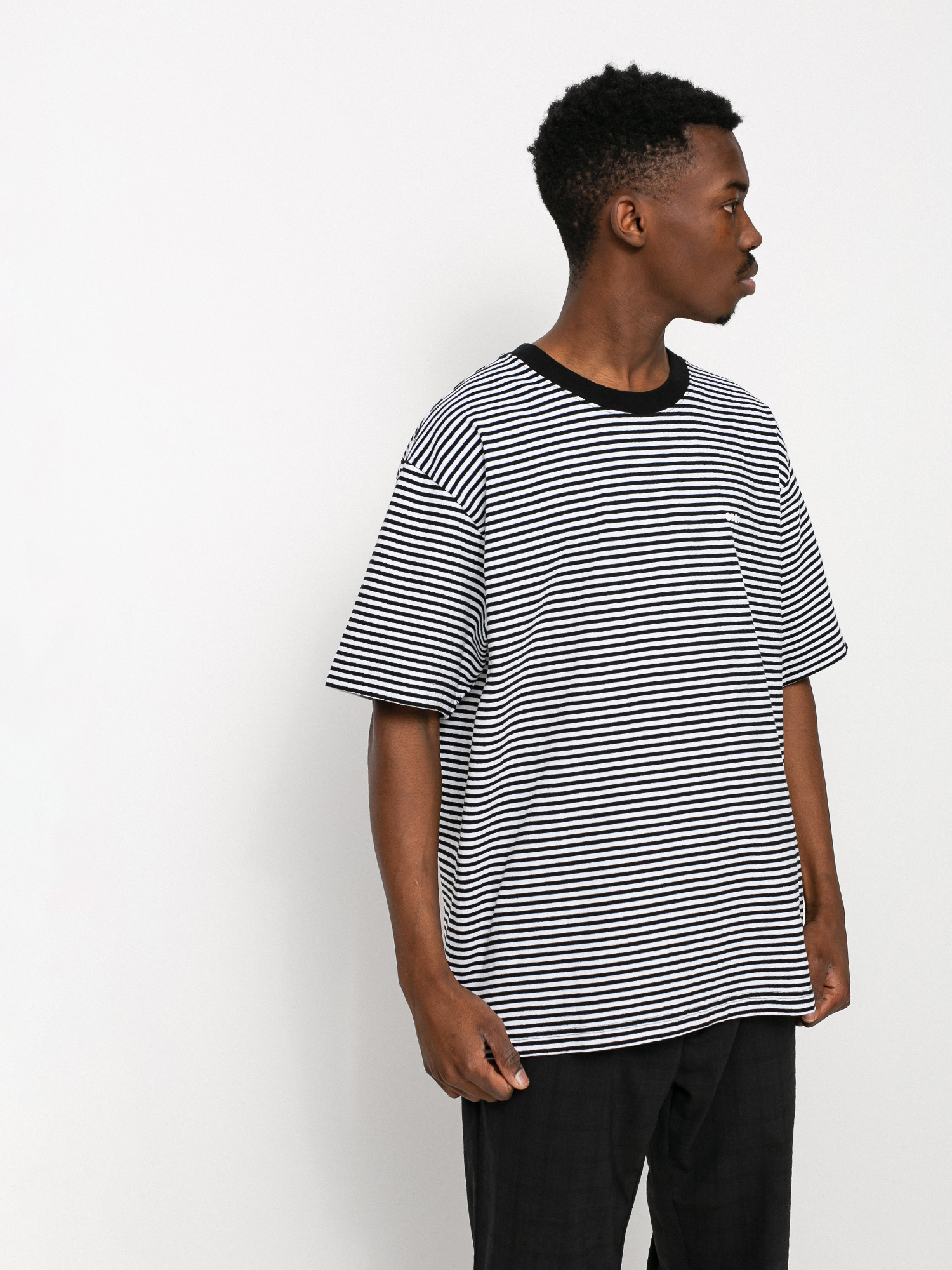 T-shirt OBEY Ideals Organic Stripe (black multi)