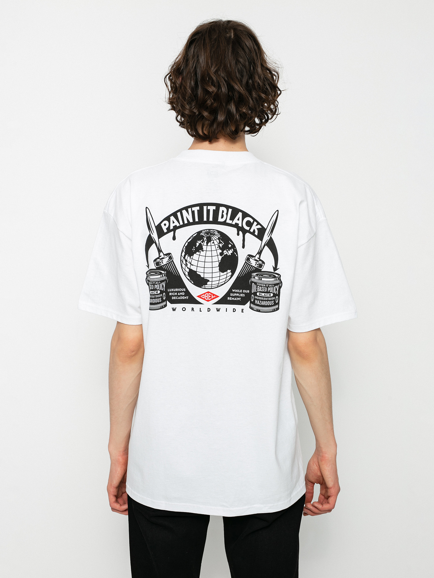 T-shirt OBEY Paint It Black (white)