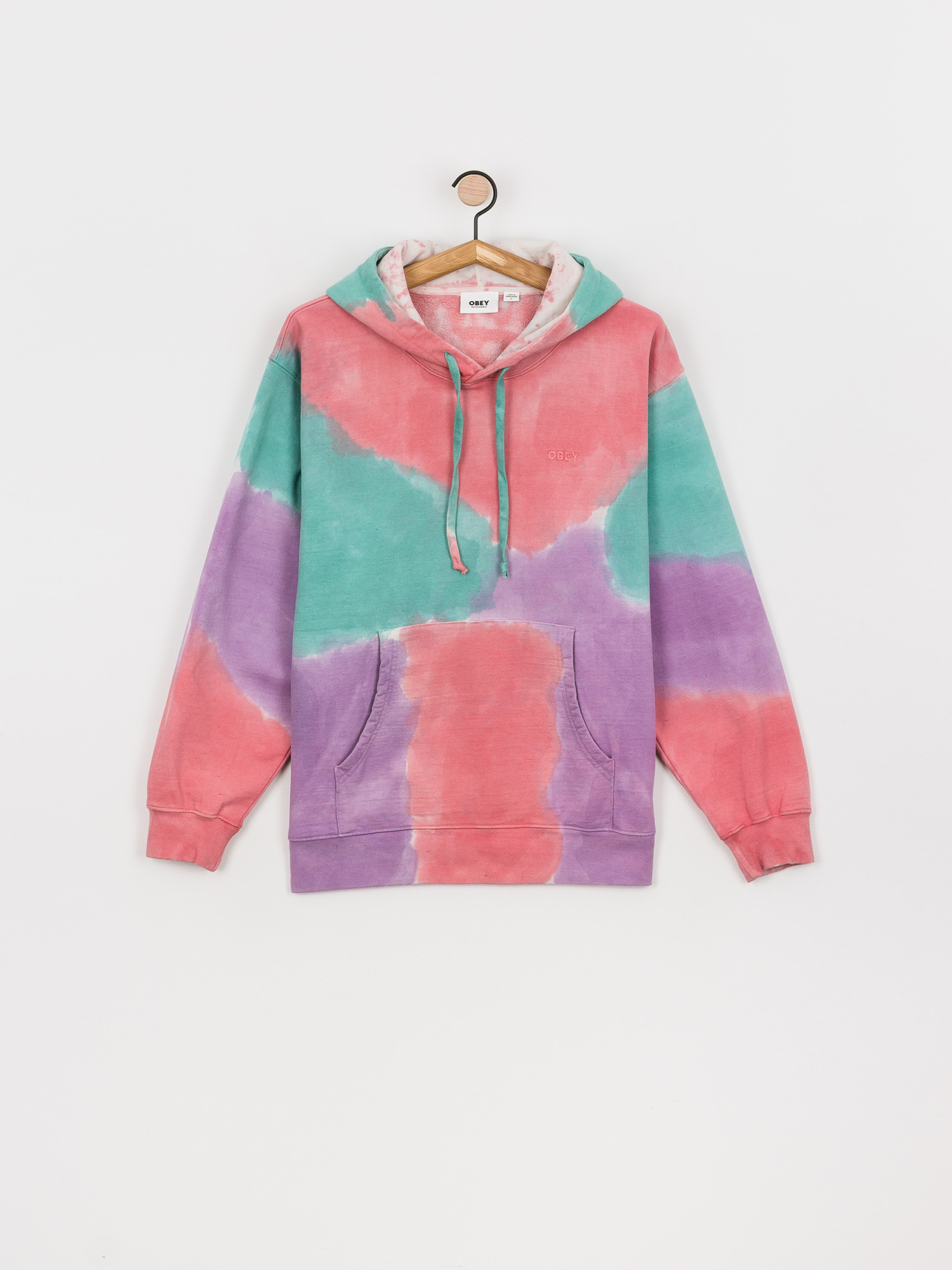 Bluza z kapturem OBEY Sustainable Tie Dye HD (purple nitro multi)