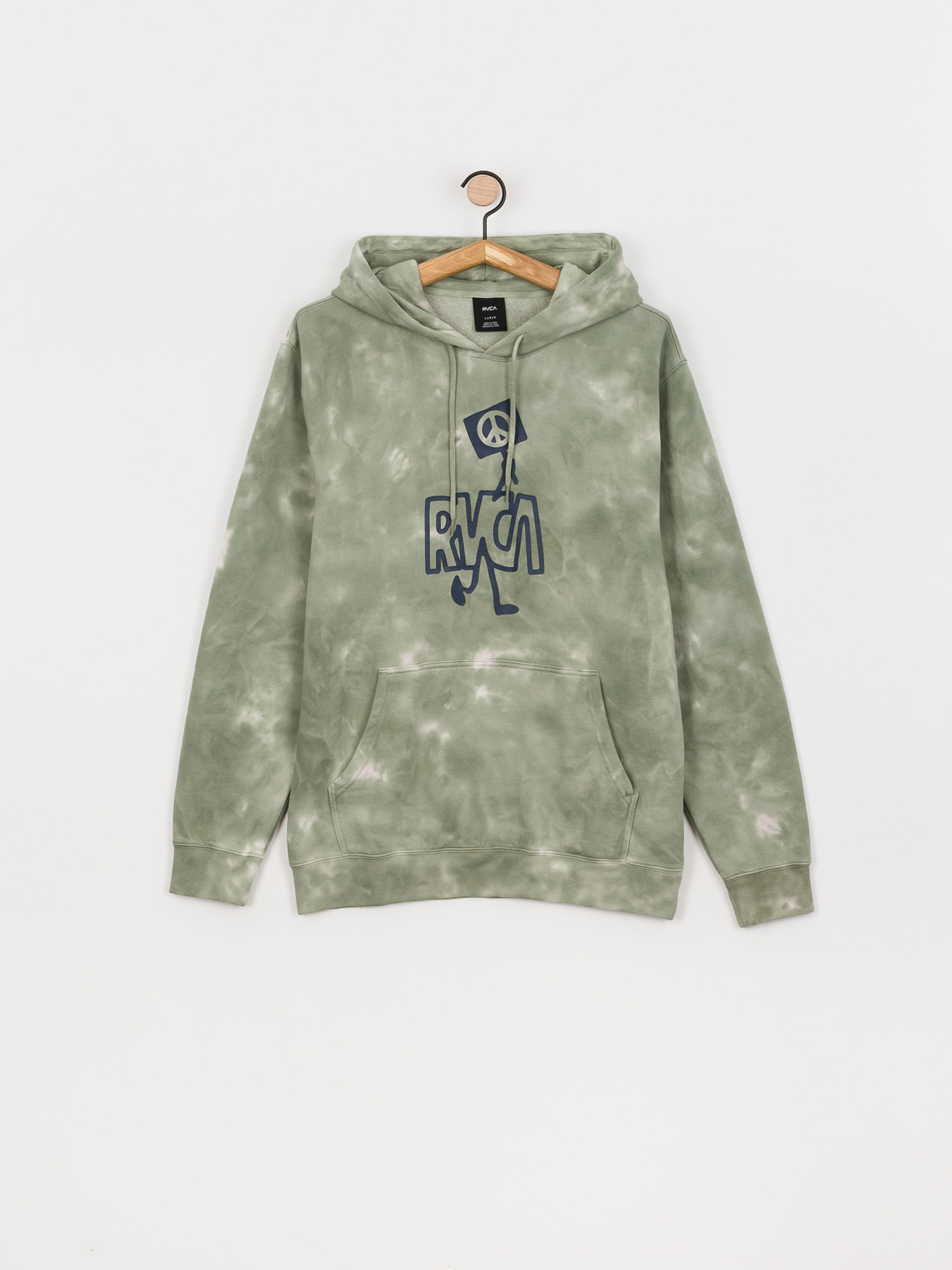 Bluza z kapturem RVCA Nearby Tie Dye HD (green)