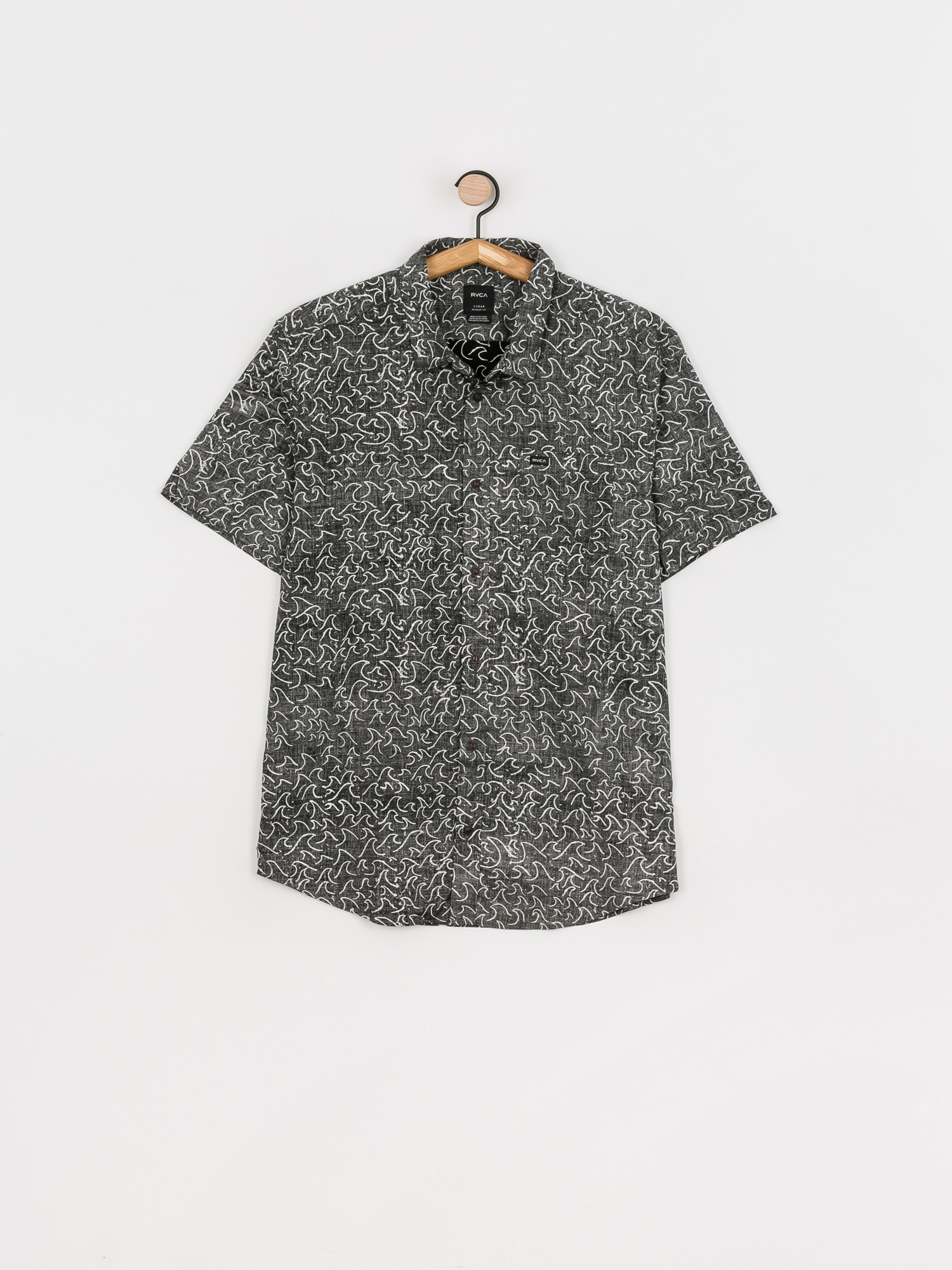 Koszula RVCA Oblow Waves Ls (black)