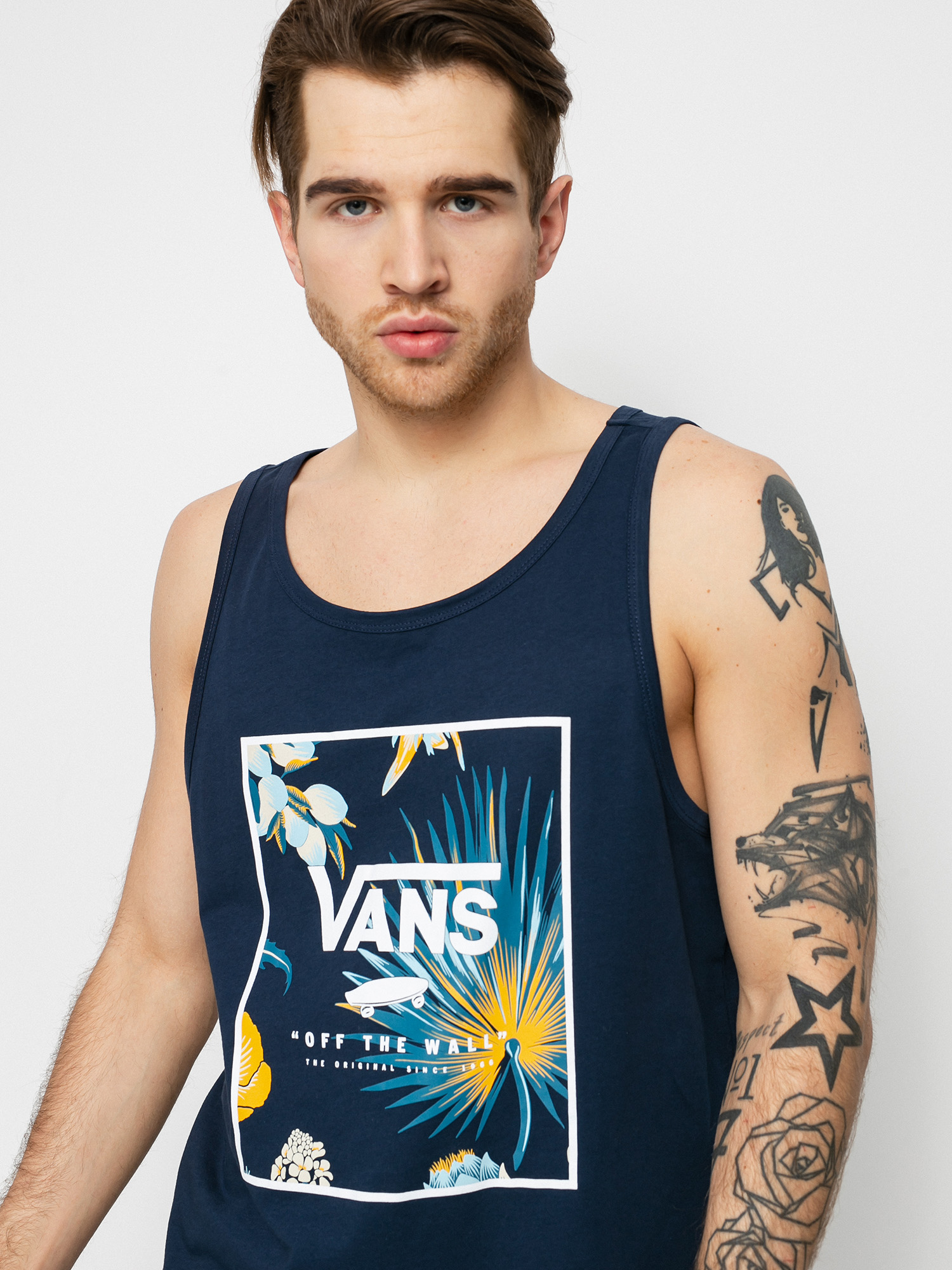 Koszulka Vans Print Box (dress blues/califas)