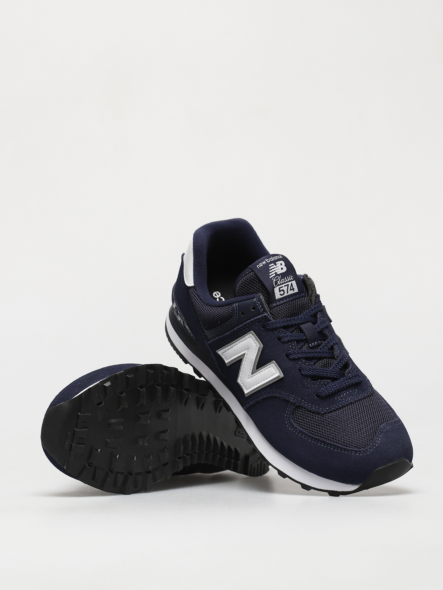 new balance 574 blue trainers