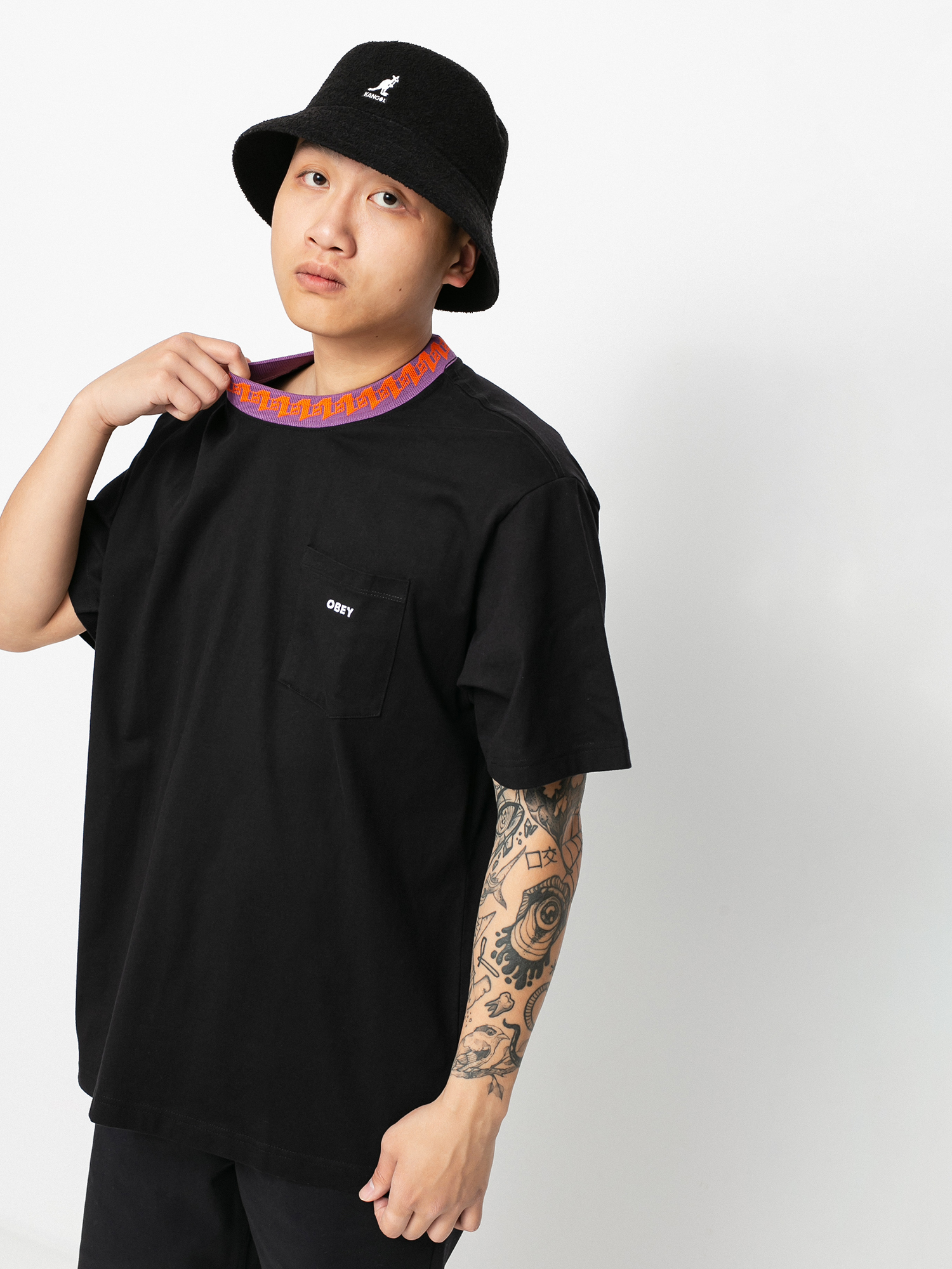 T-shirt OBEY Plona Pocket (black)