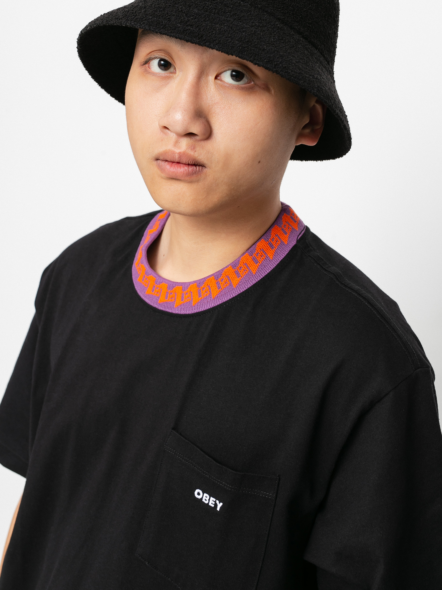 T-shirt OBEY Plona Pocket (black)