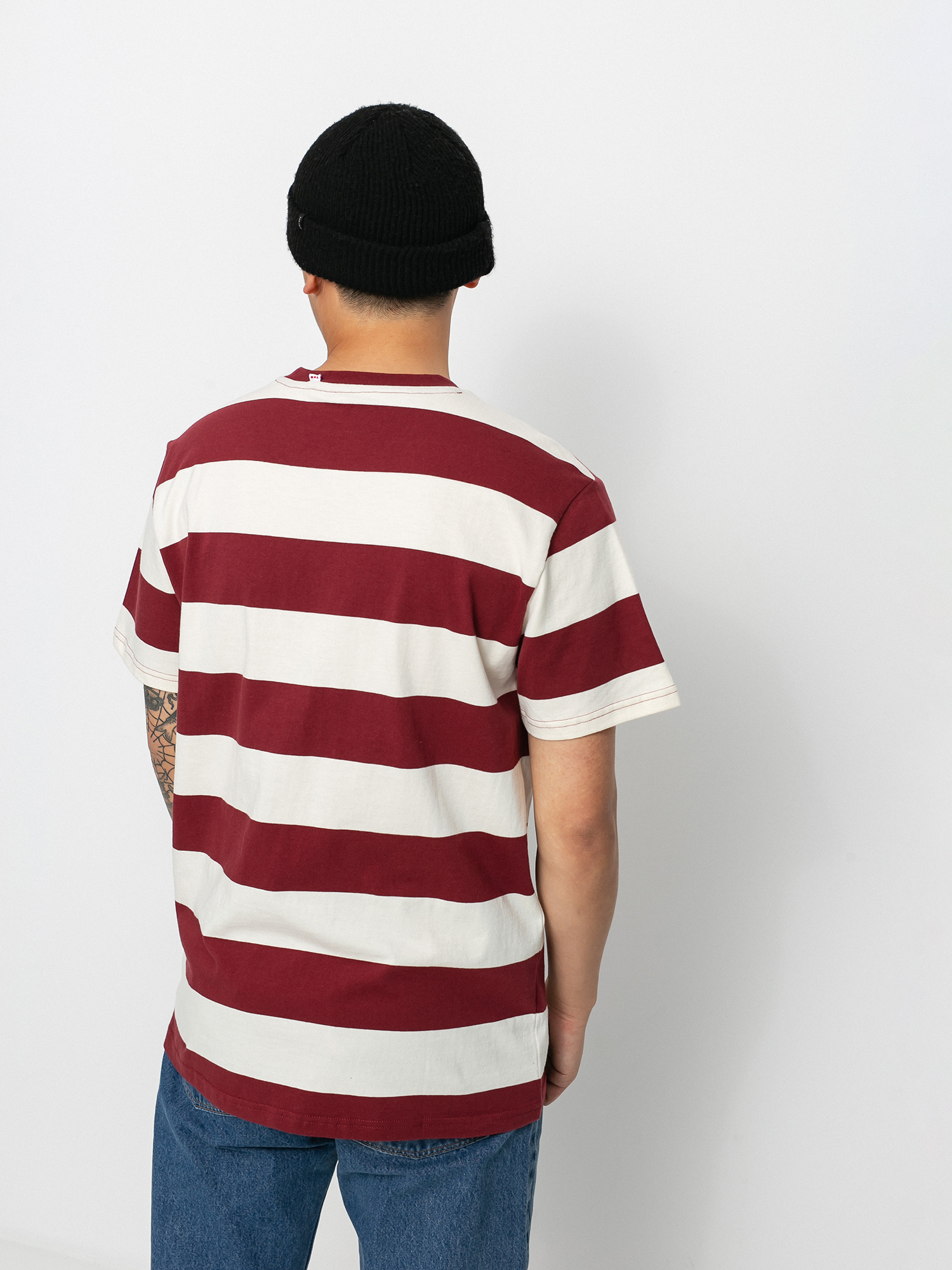 T-shirt Globe Dion Agius Striped (ox blood)