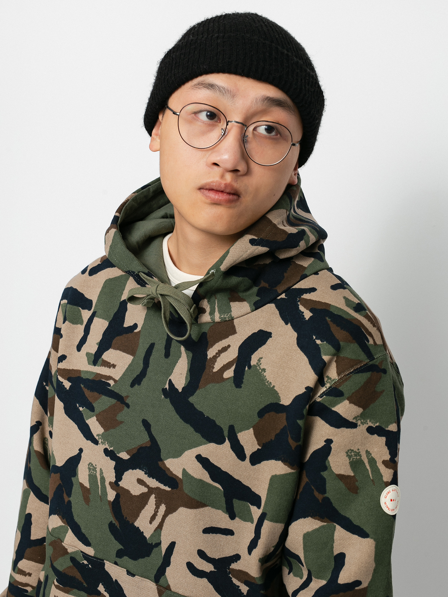 Bluza z kapturem Globe Burly HD (olive camo)