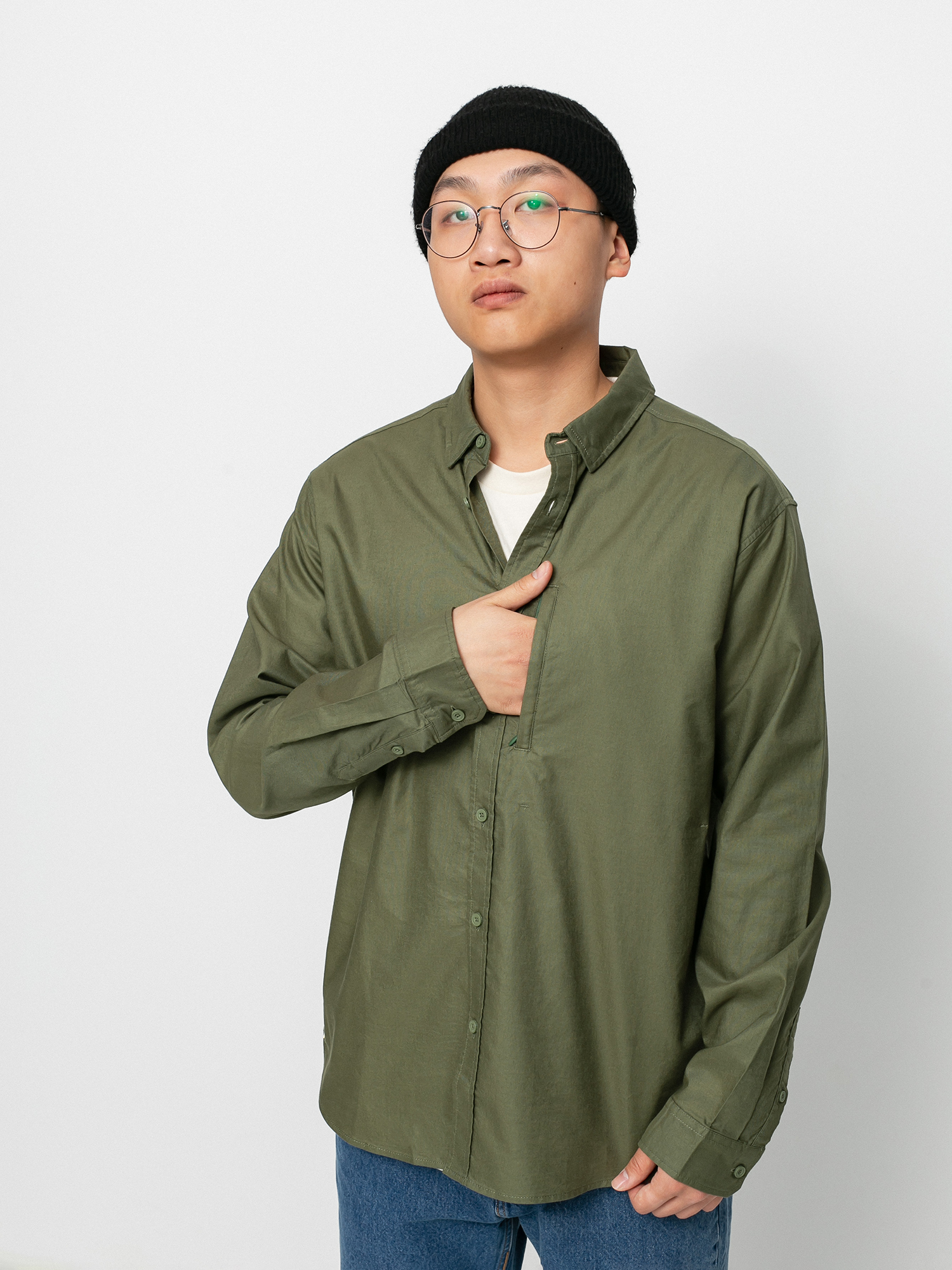 Koszula Globe Foundation Ls (olive)