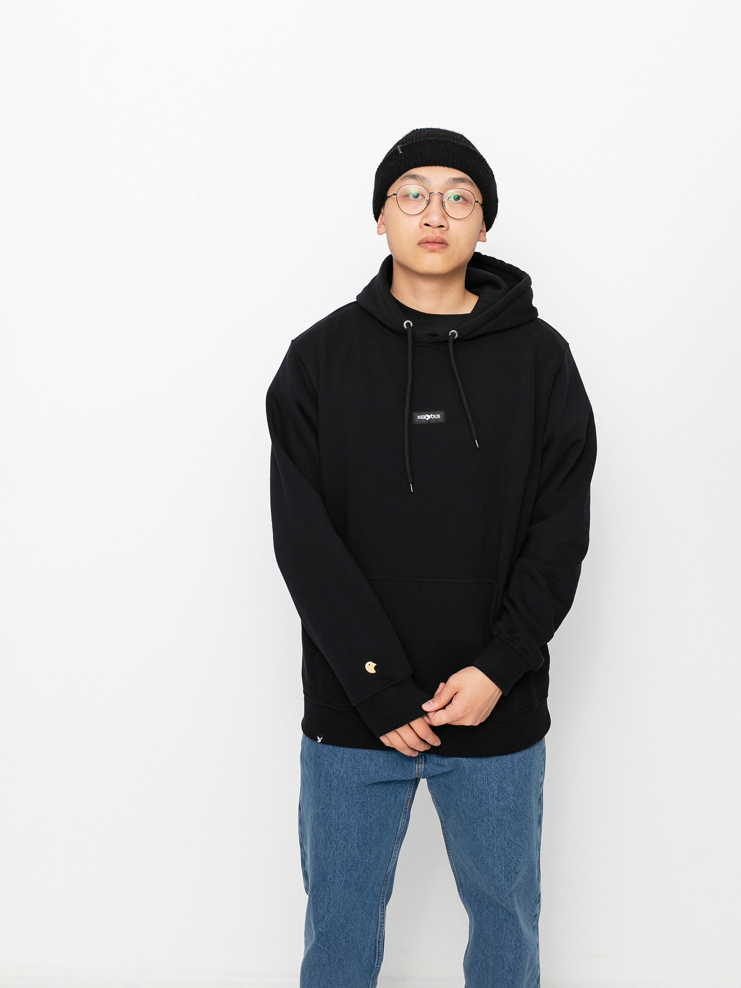 Bluza z kapturem Nervous Classic Sm HD (black)