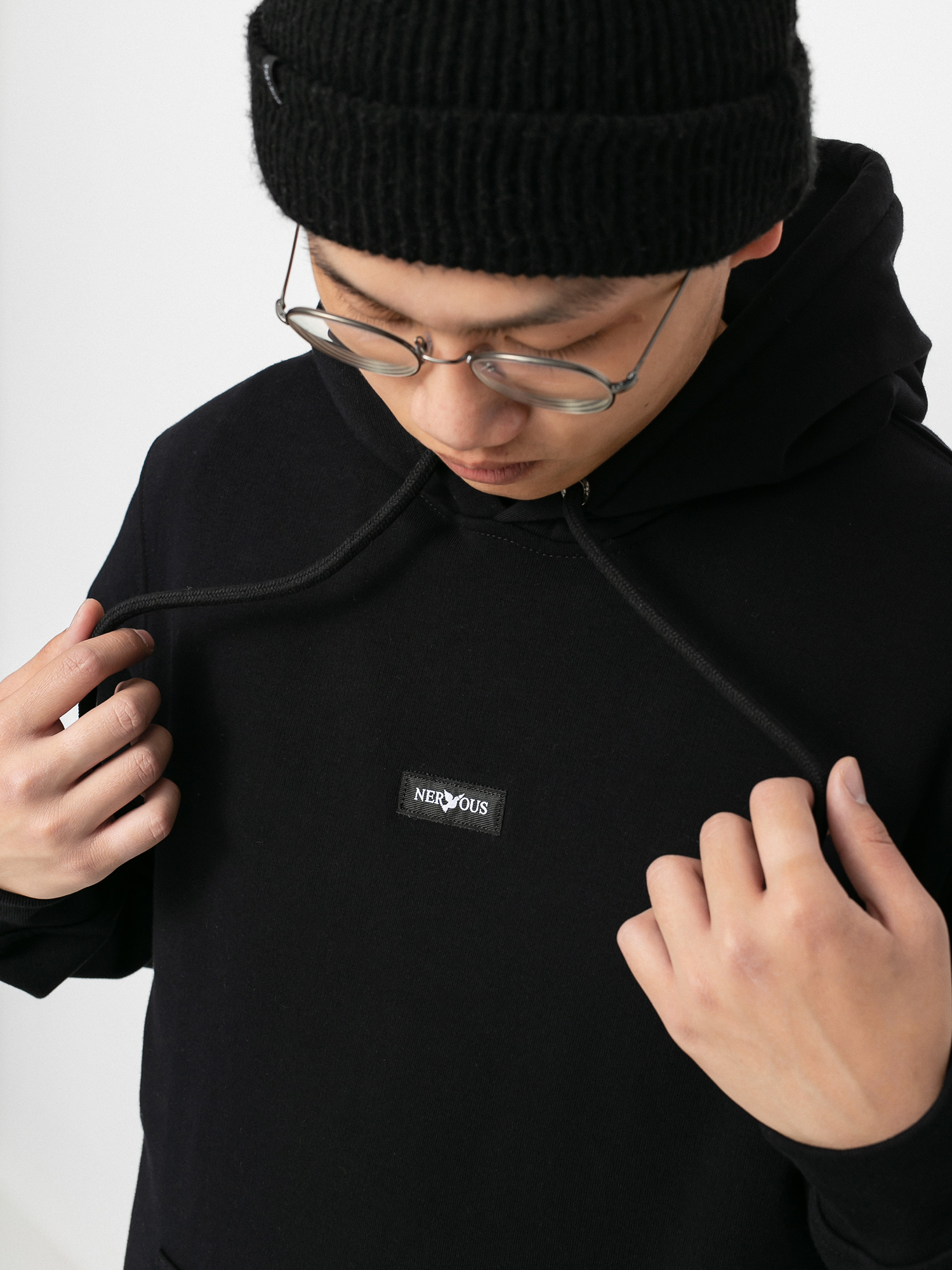 Bluza z kapturem Nervous Classic Sm HD (black)