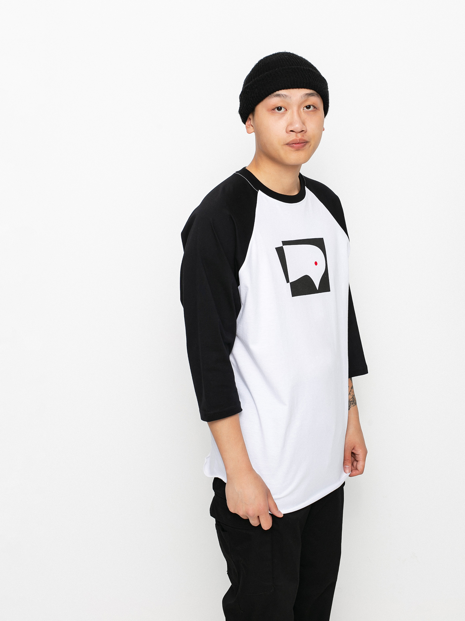 Longsleeve Nervous Comp 3/4 (white/black)