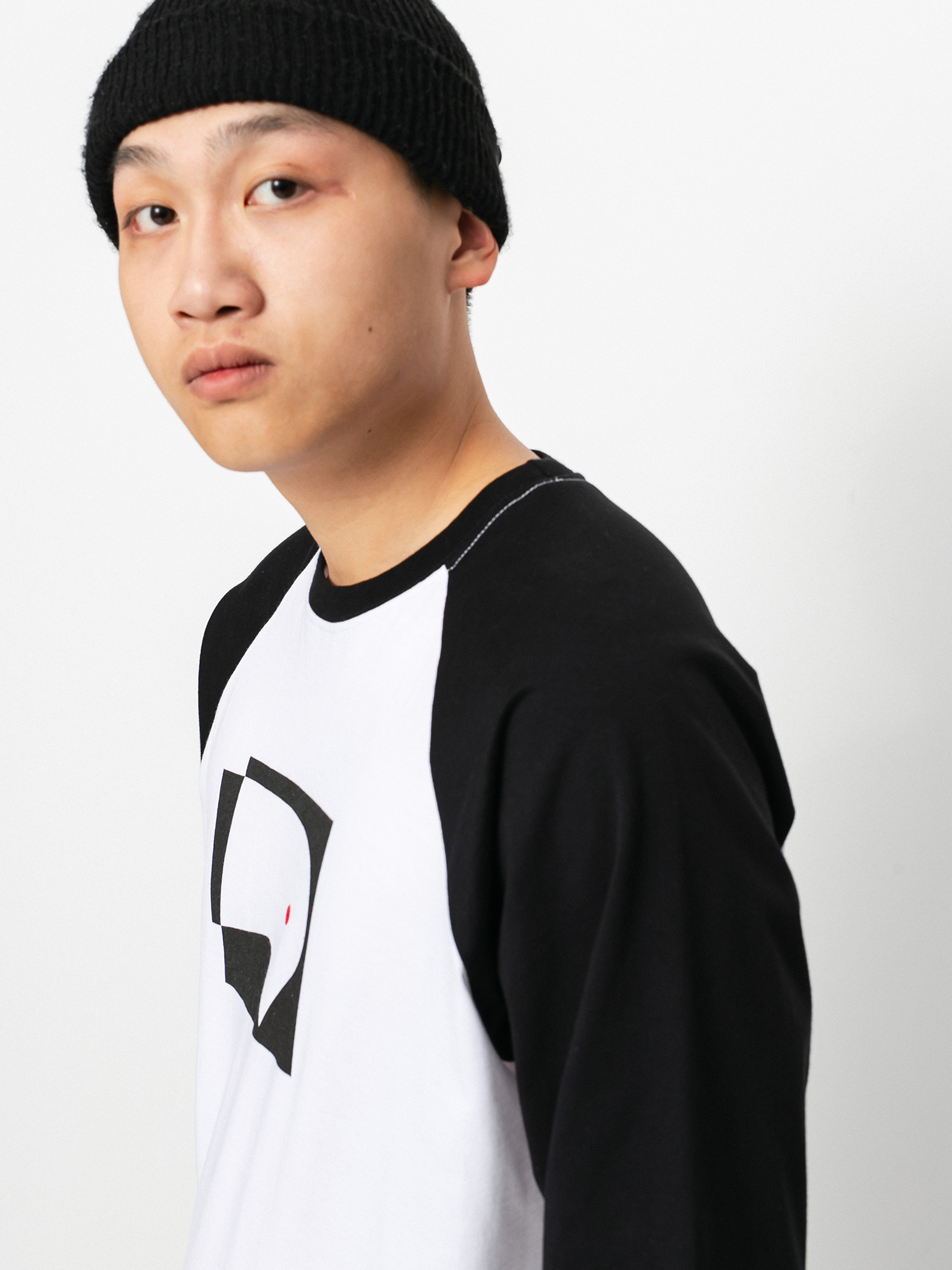 Longsleeve Nervous Comp 3/4 (white/black)