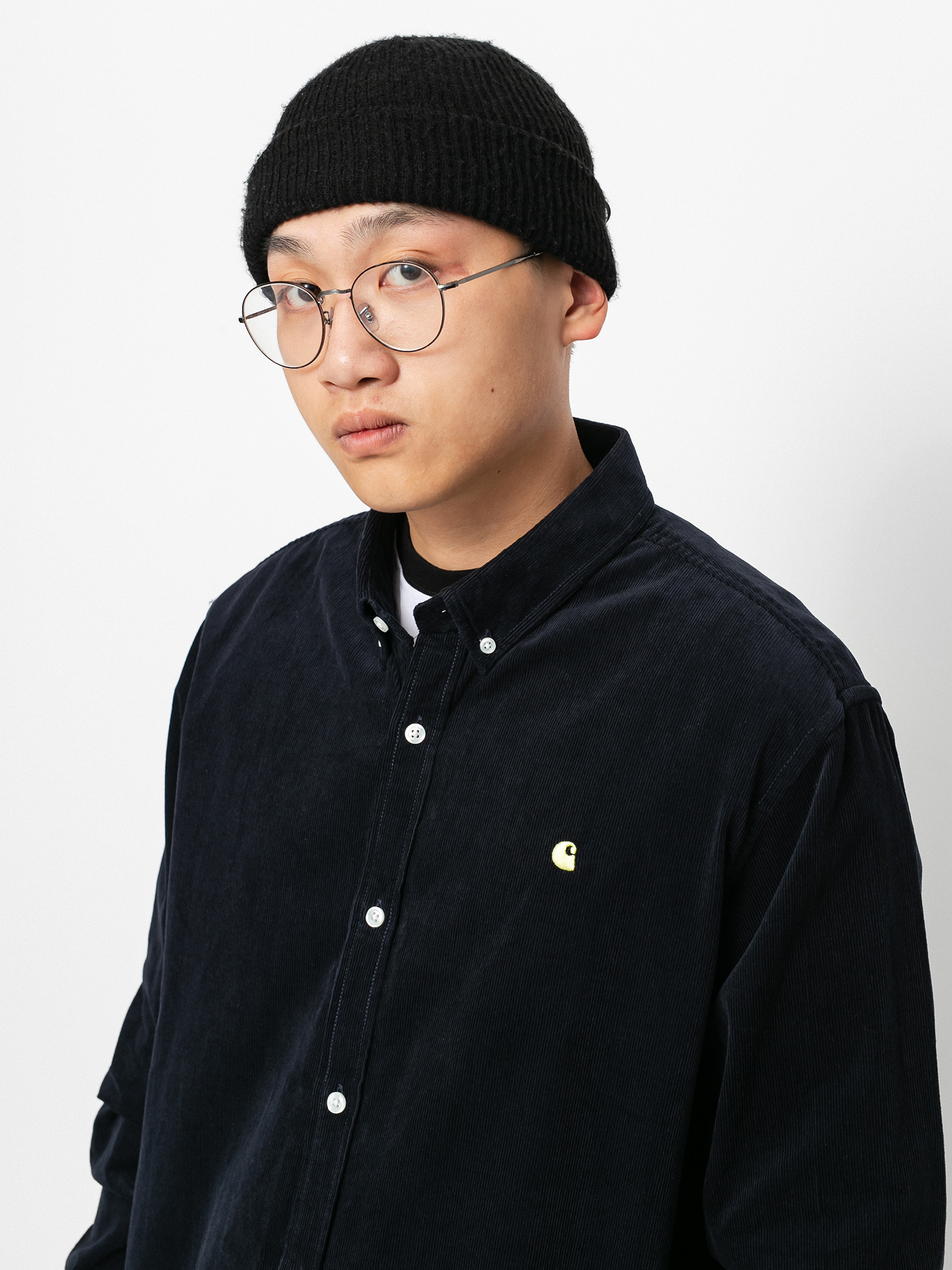 Koszula Carhartt WIP Madison Cord (dark navy/limoncello)
