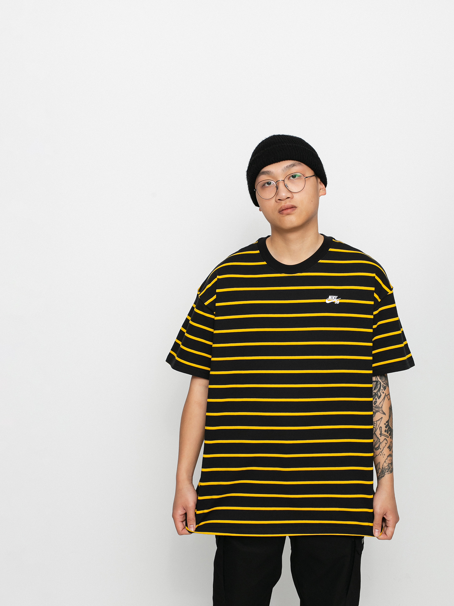 T-shirt Nike SB YD Strip (black/university gold)