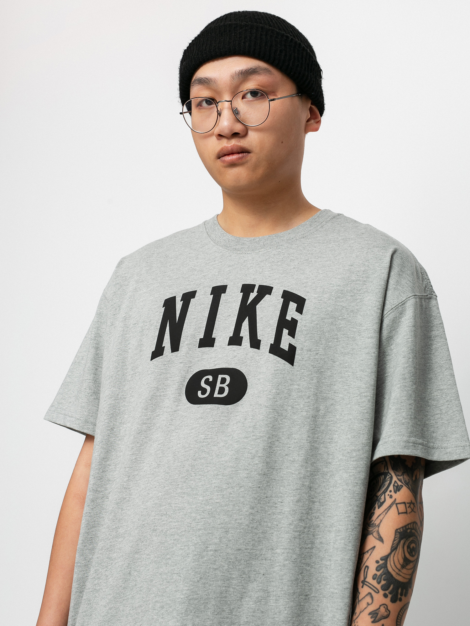 T-shirt Nike SB Collegiate (dk grey heather/black)