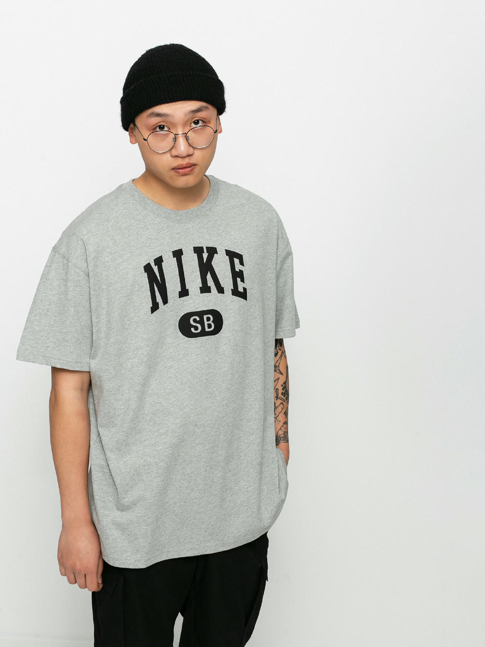 T-shirt Nike SB Collegiate (dk grey heather/black)