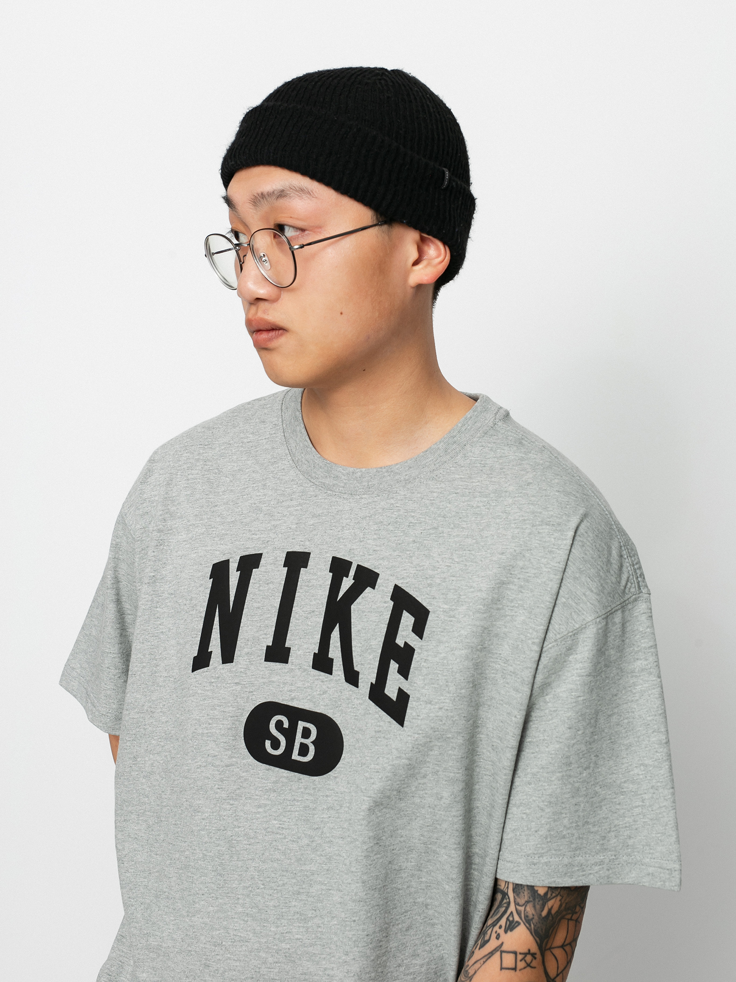T-shirt Nike SB Collegiate (dk grey heather/black)