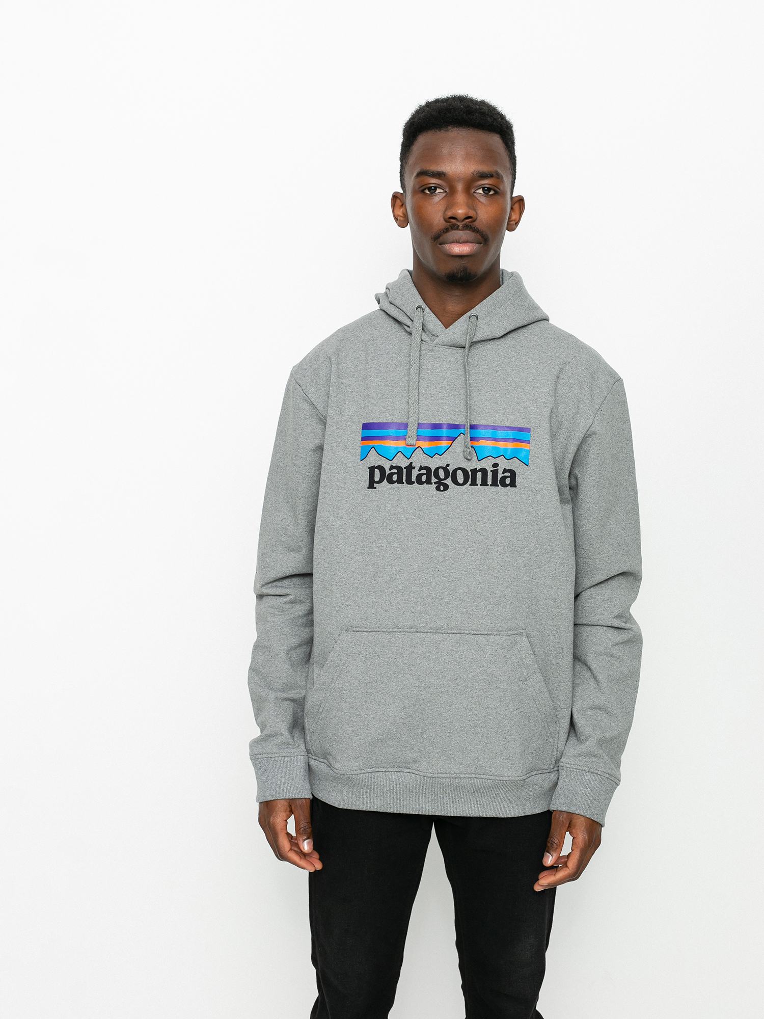 Bluza z kapturem Patagonia P6 Logo Uprisal HD (gravel heather)