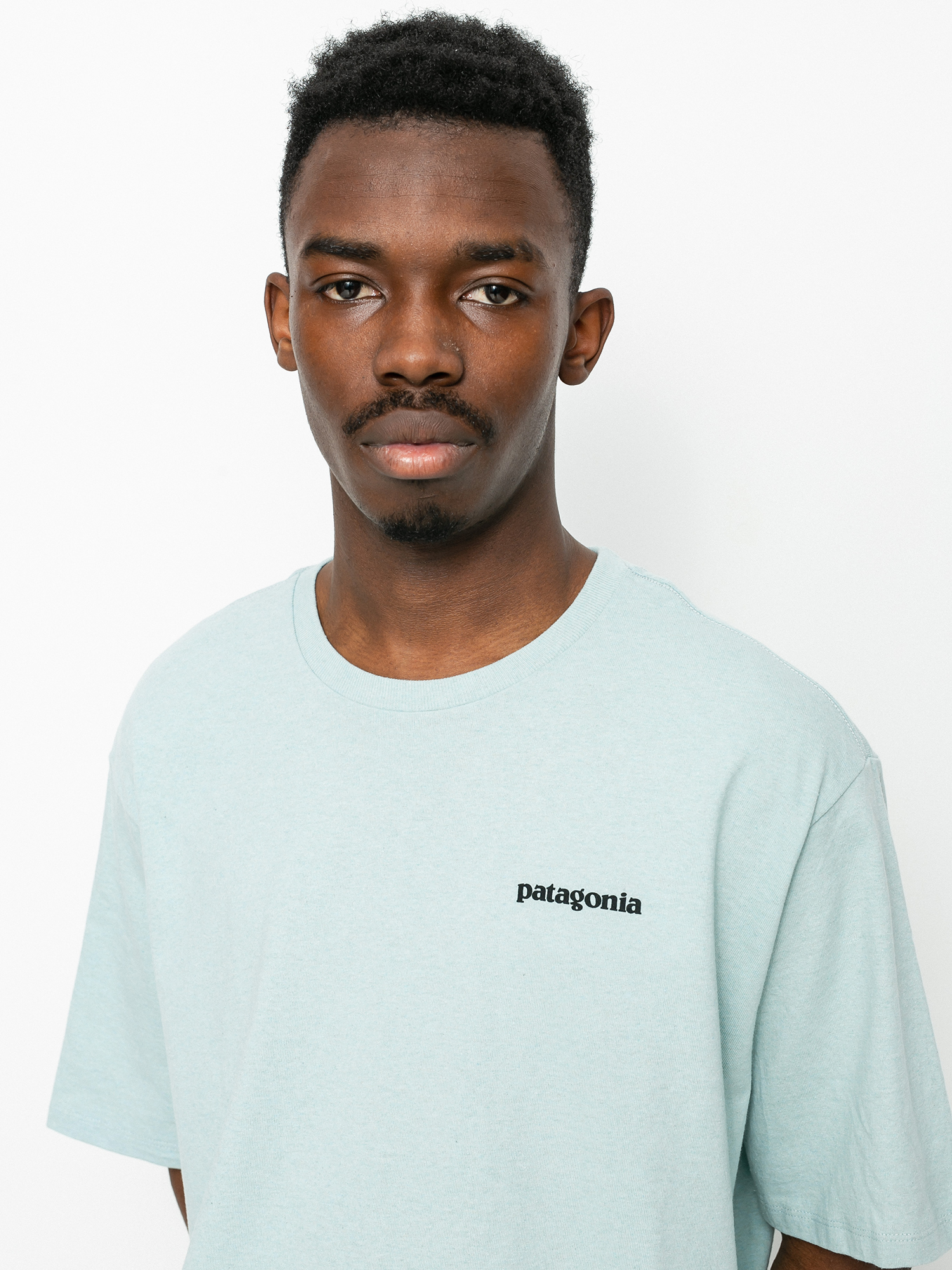 T-shirt Patagonia P6 Logo Responsibili (big sky blue)