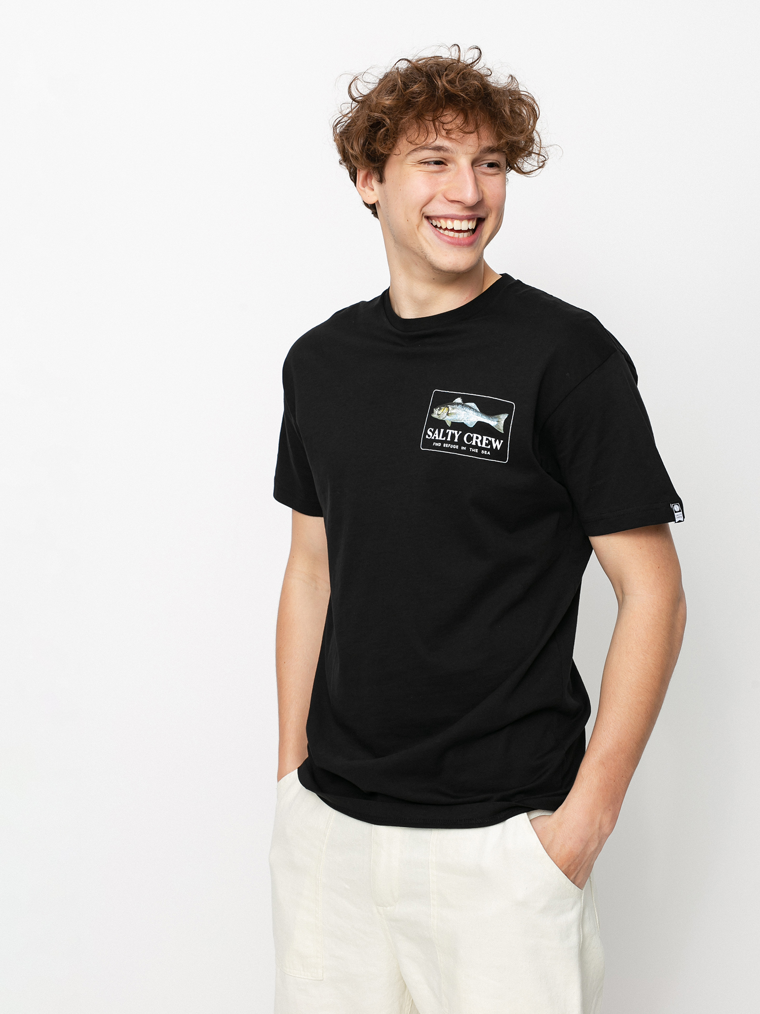 T-shirt Salty Crew Branzino Premium Mens (black)