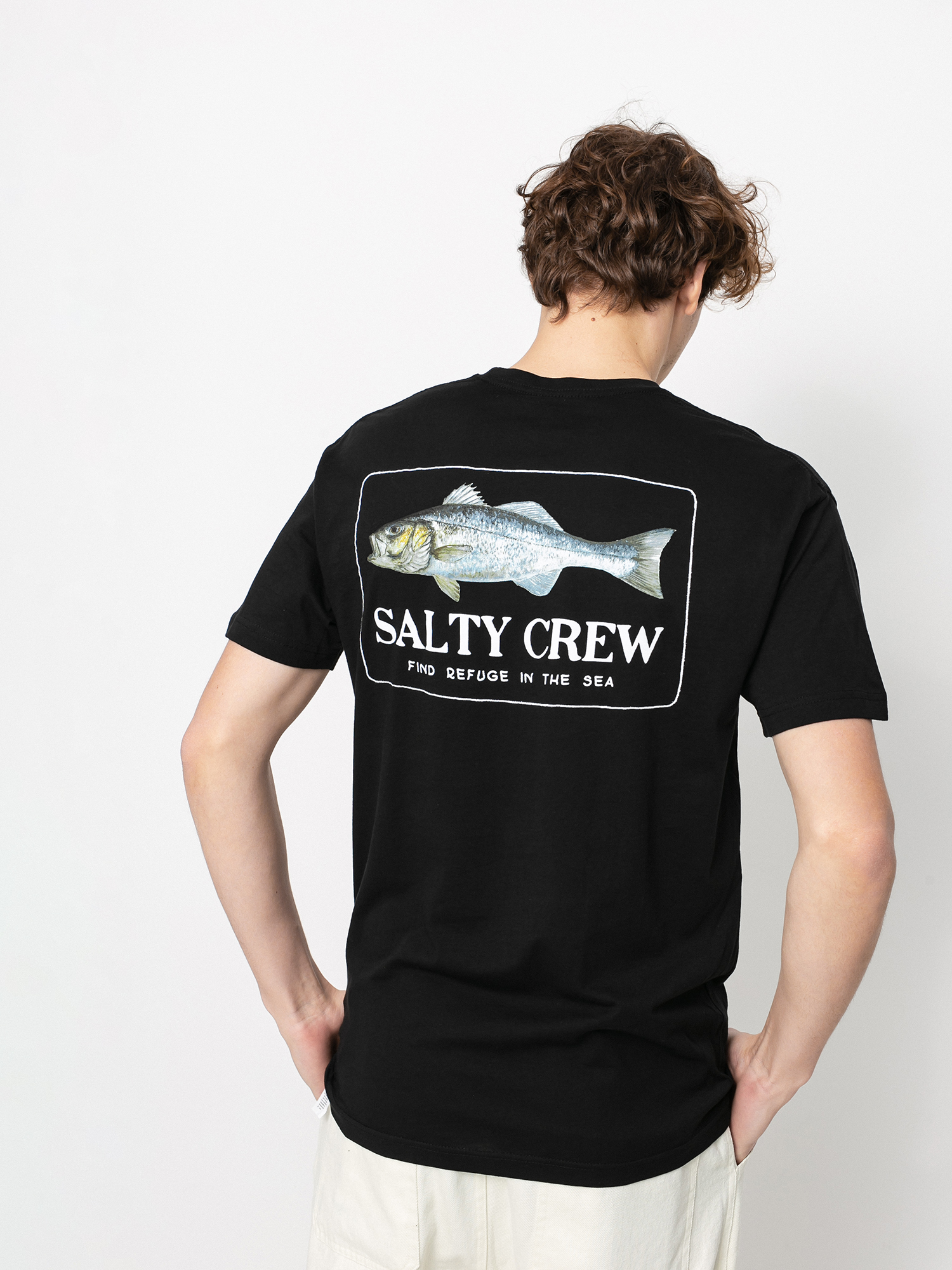 T-shirt Salty Crew Branzino Premium Mens (black)