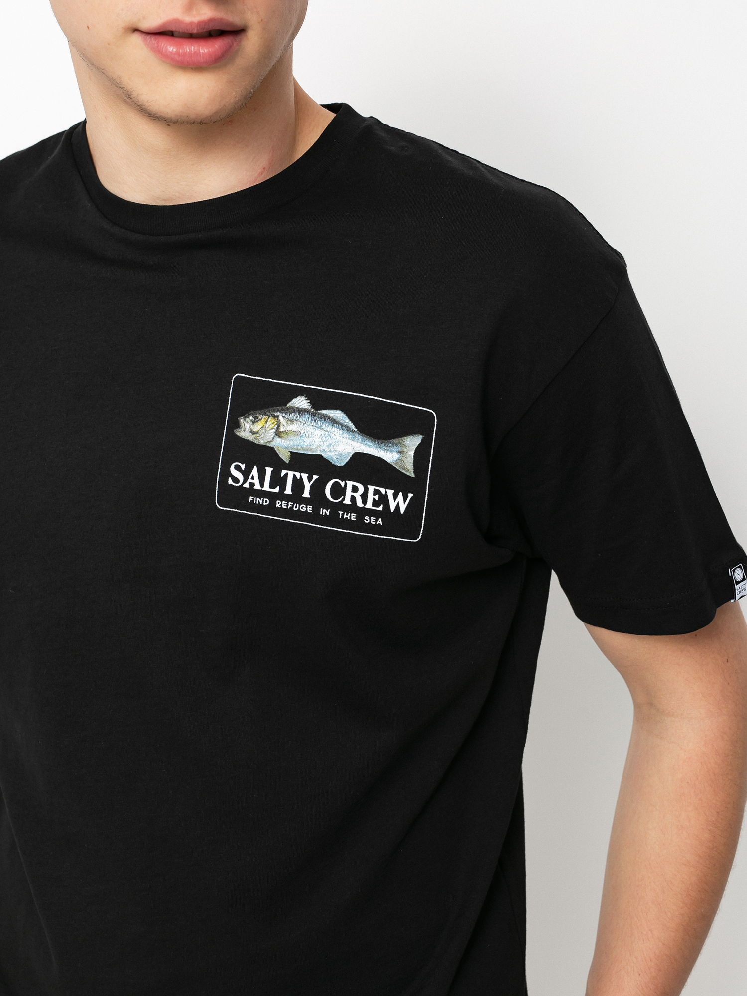 T-shirt Salty Crew Branzino Premium Mens (black)