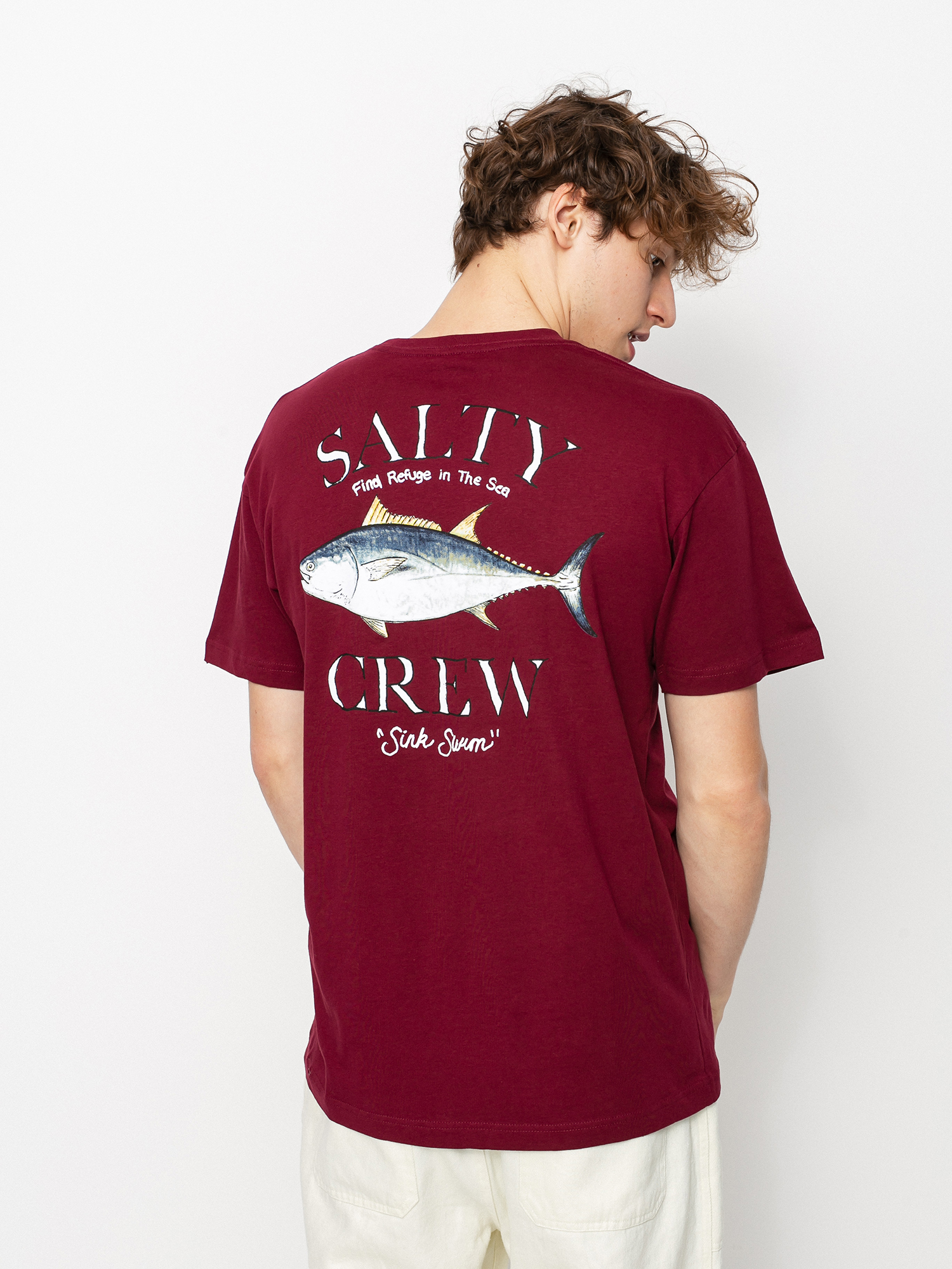 T-shirt Salty Crew Big Blue Premium (burgundy)