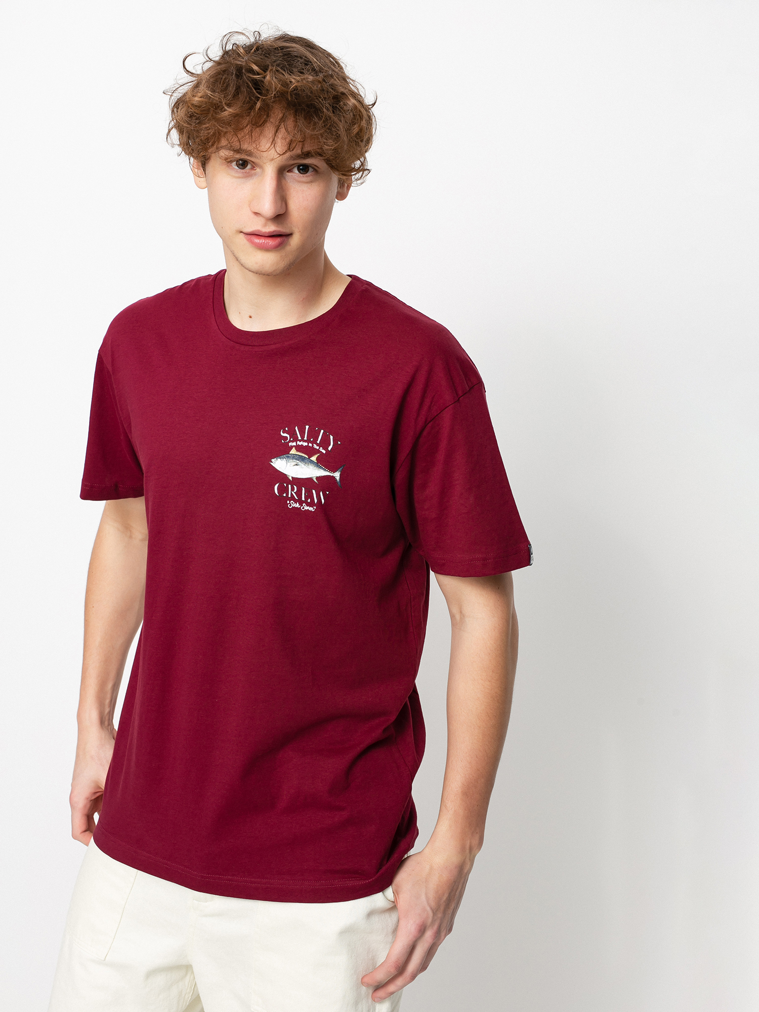T-shirt Salty Crew Big Blue Premium (burgundy)