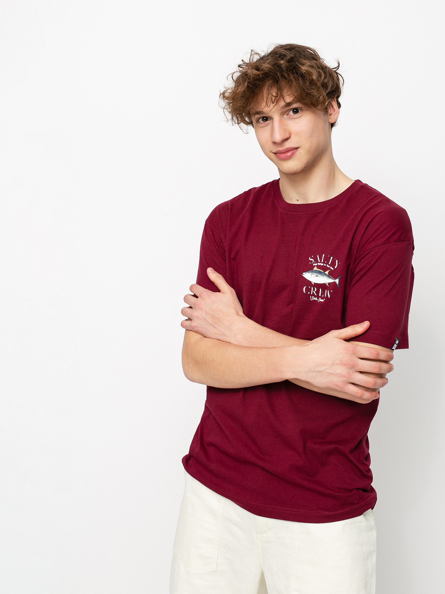 T-shirt Salty Crew Big Blue Premium (burgundy)