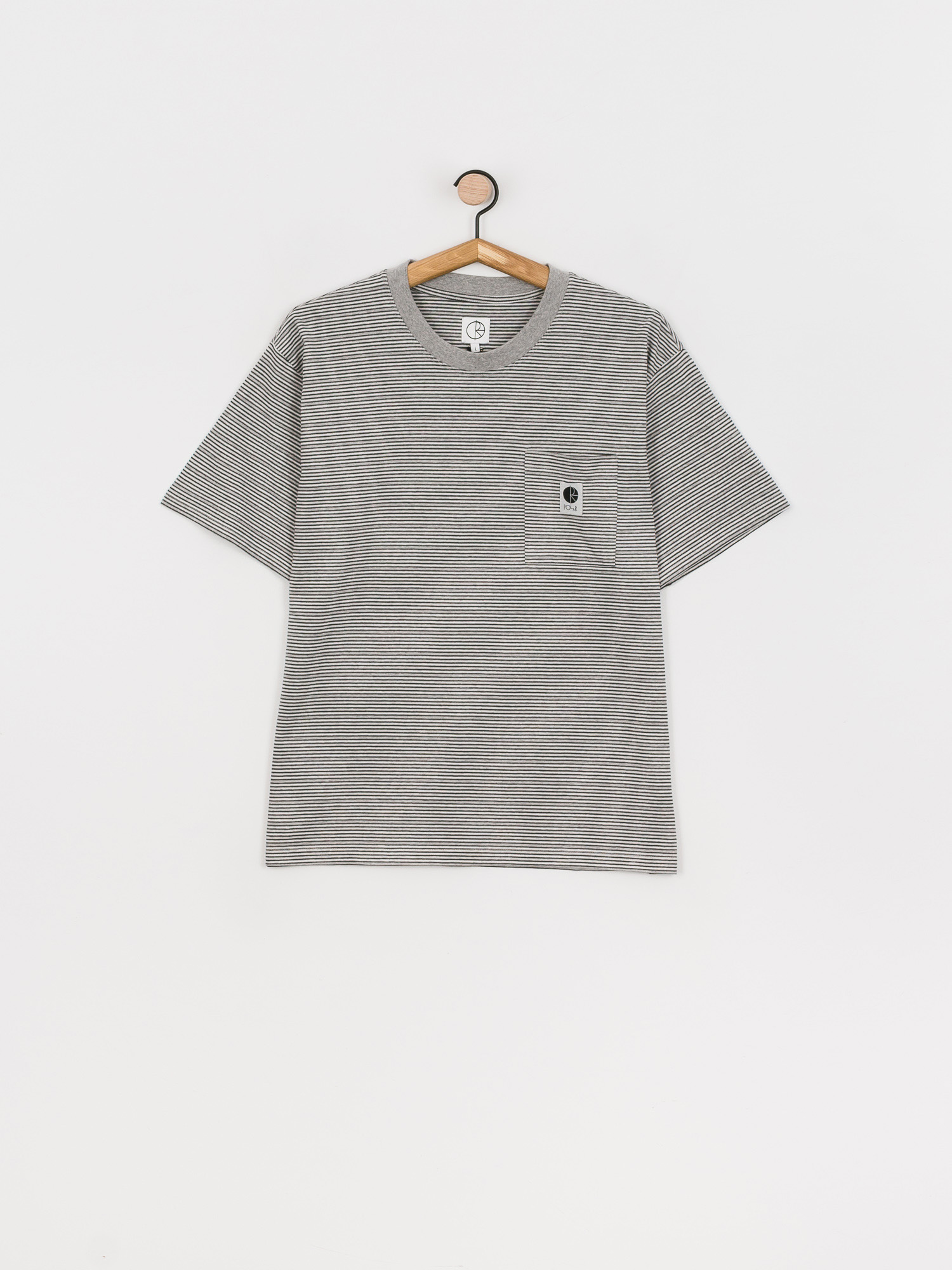 T-shirt Polar Skate Stripe Pocket (grey)