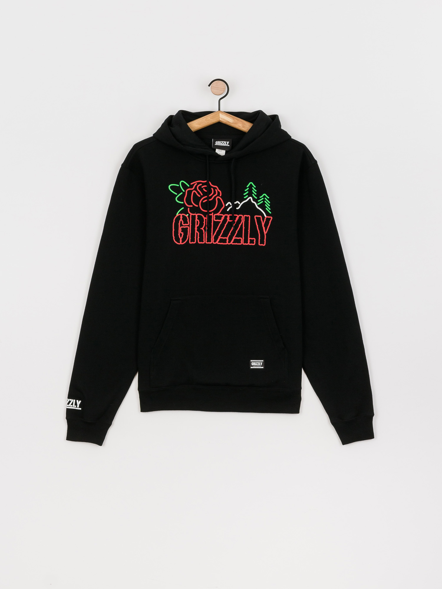 Bluza z kapturem Grizzly Griptape Rosebud HD (black)