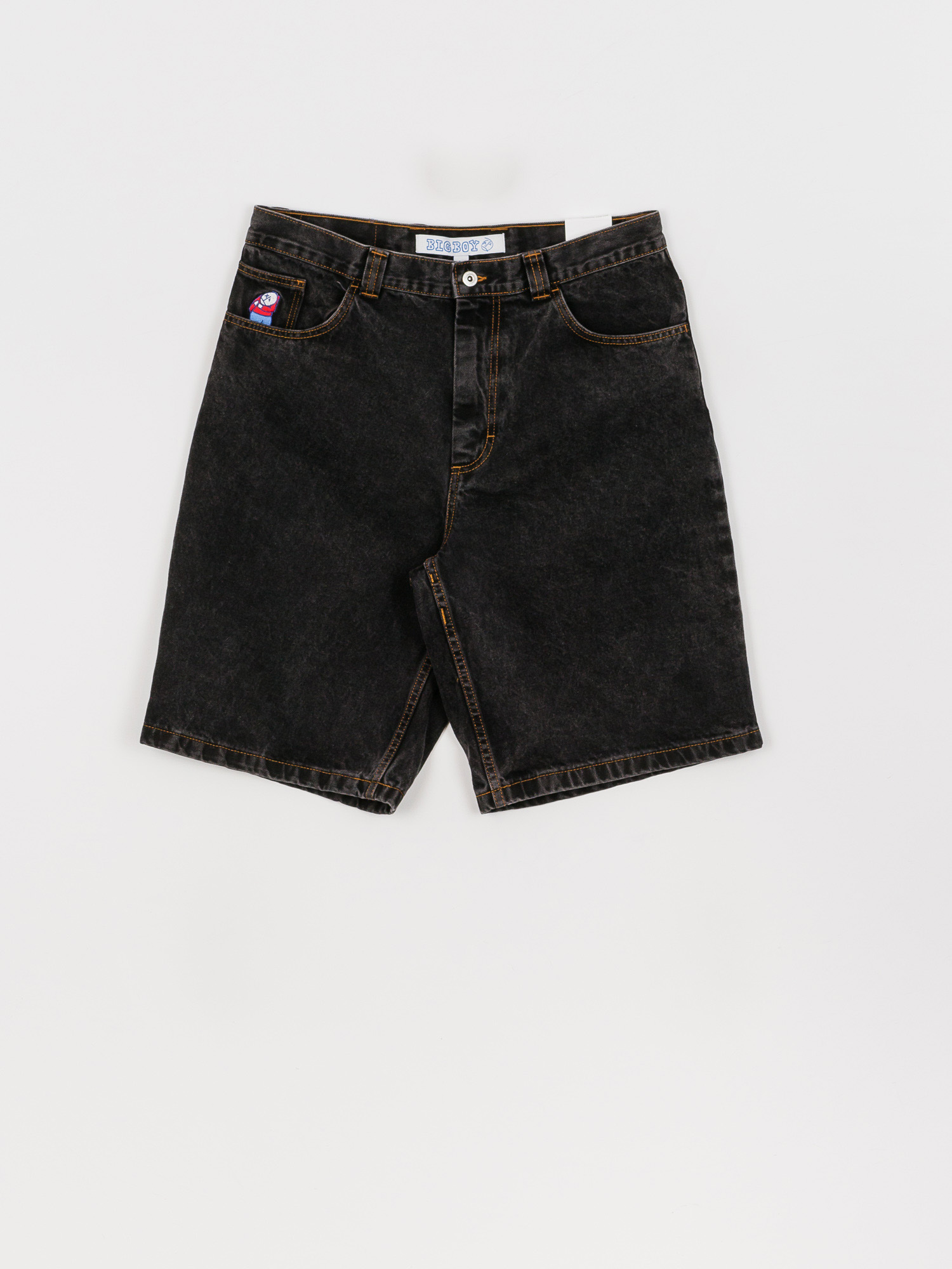 Szorty Polar Skate Big Boy - czarny (washed black)