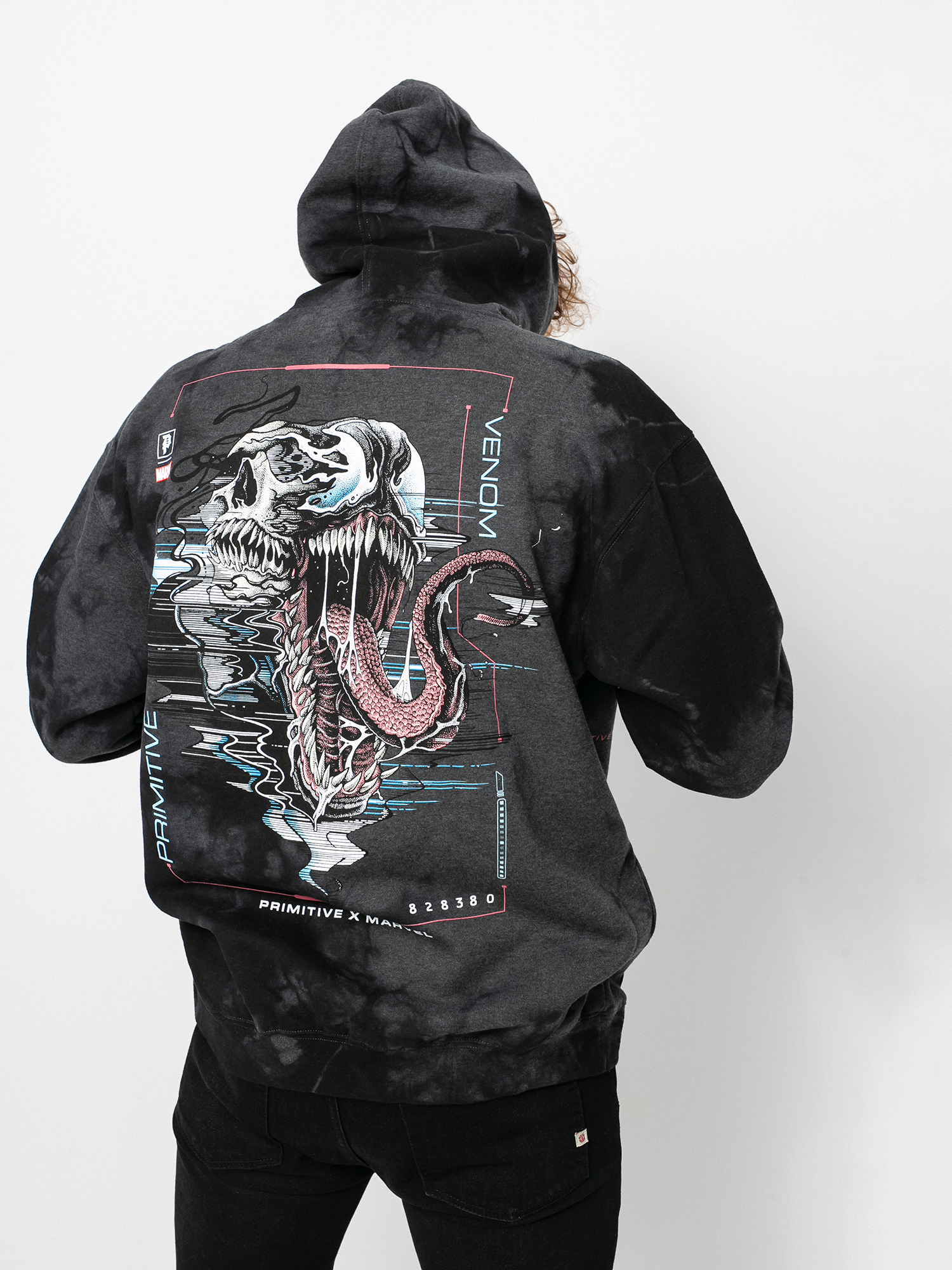Bluza z kapturem Primitive Venom Washed HD (black)