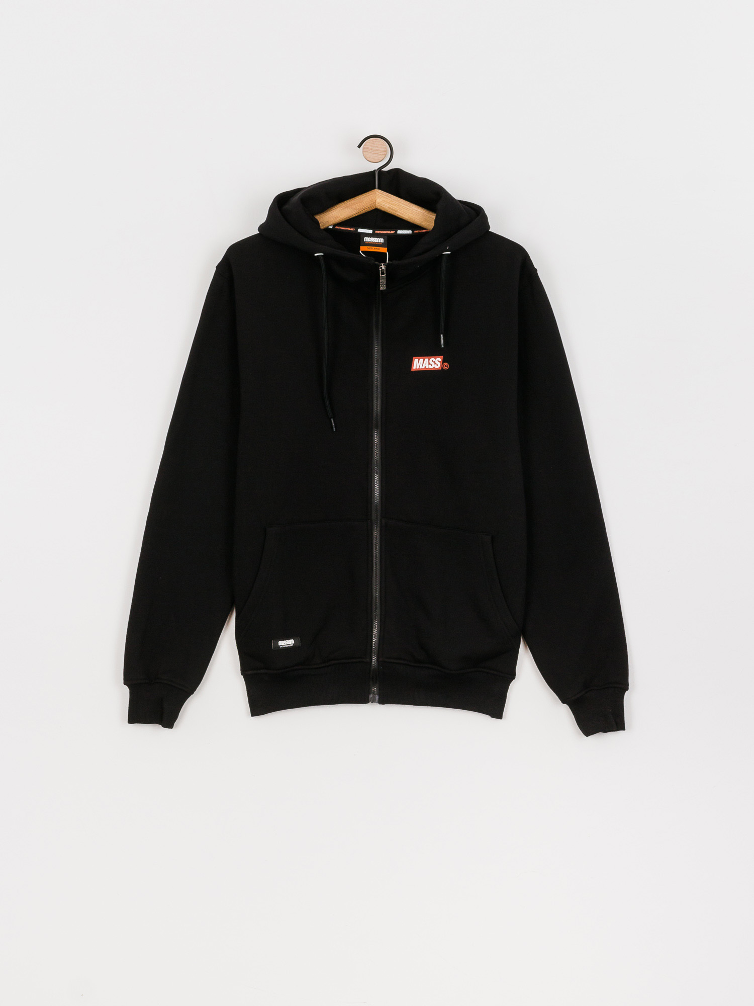 Bluza z kapturem MassDnm Box Zip ZHD (black)
