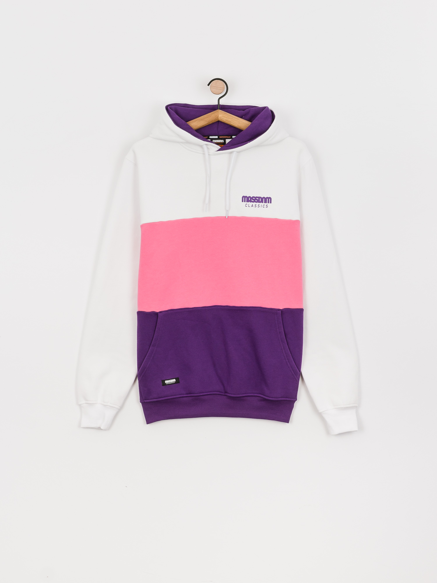 Bluza z kapturem MassDnm Zone HD (white/light pink/purple)