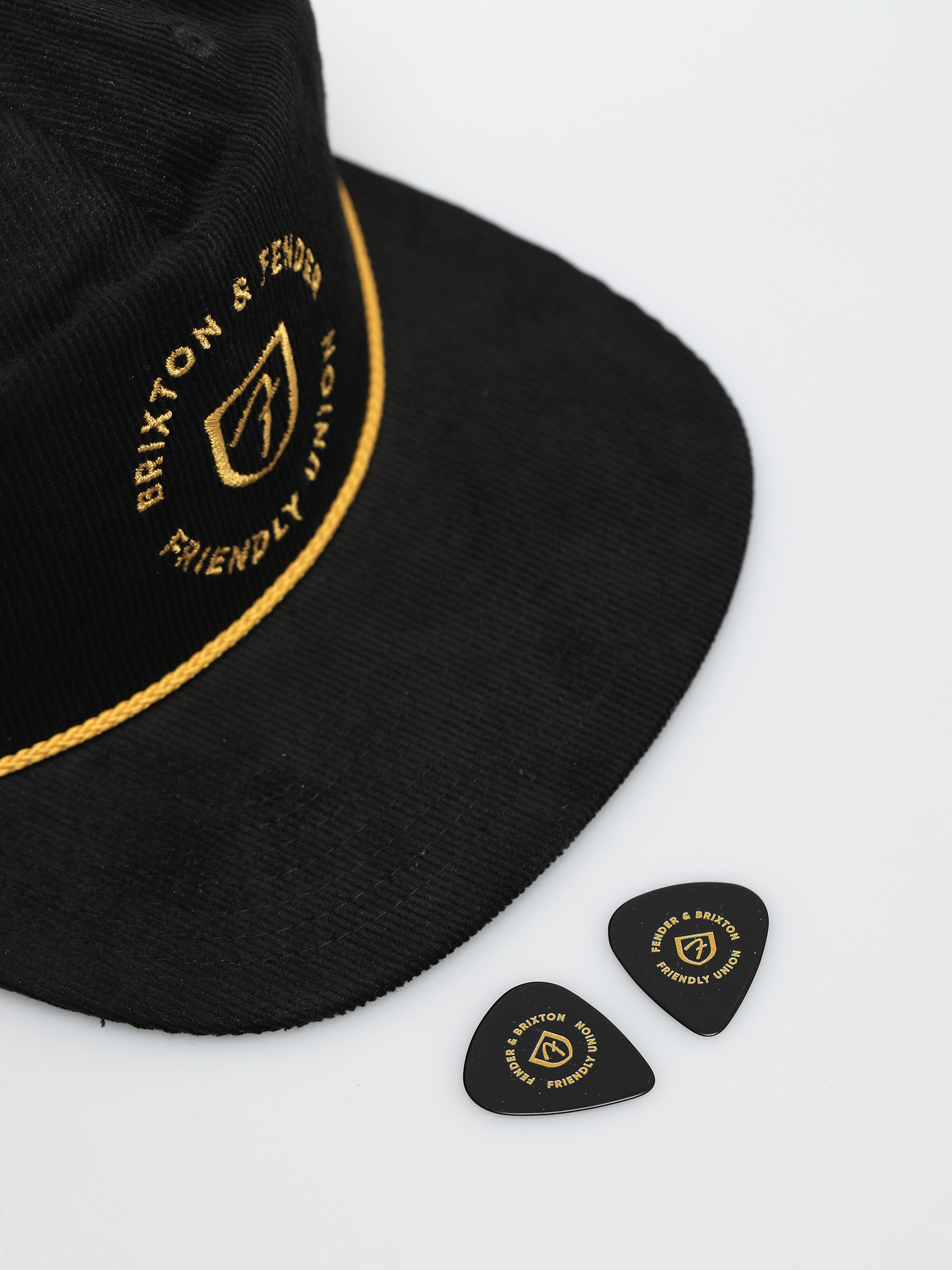 Czapka z daszkiem Brixton Fender Electric Mp Snapback (black/mustard)