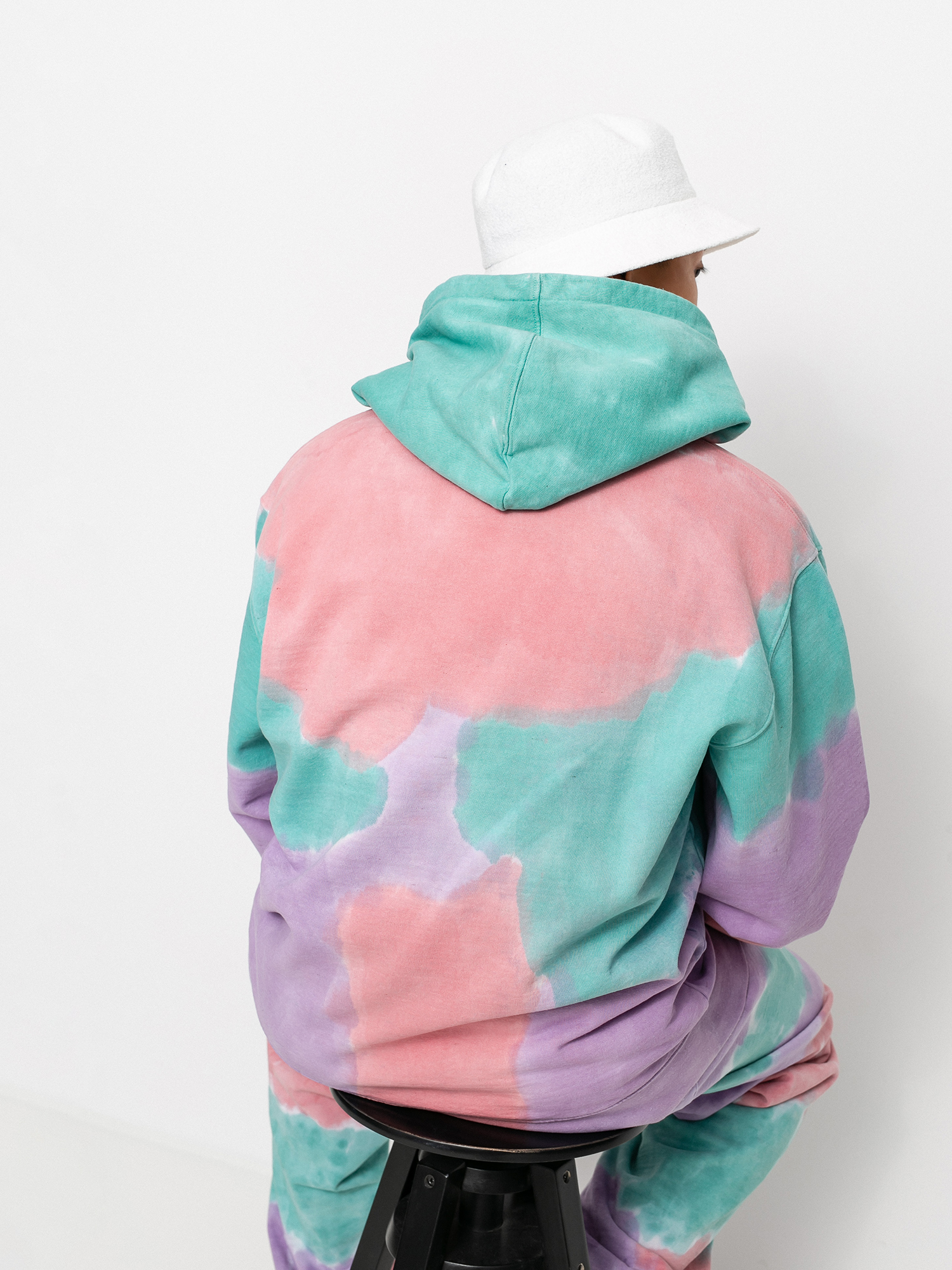 Bluza z kapturem OBEY Sustainable Tie Dye HD (purple nitro multi)