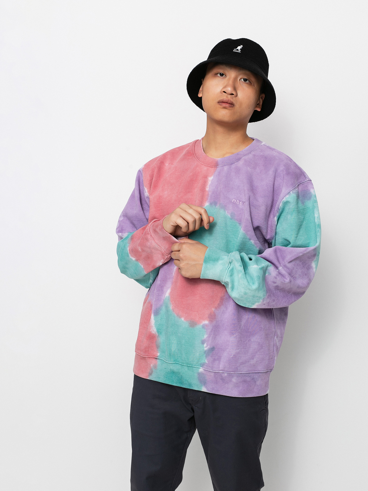 Bluza OBEY Sustainable Tie Dye (purple nitro multi)