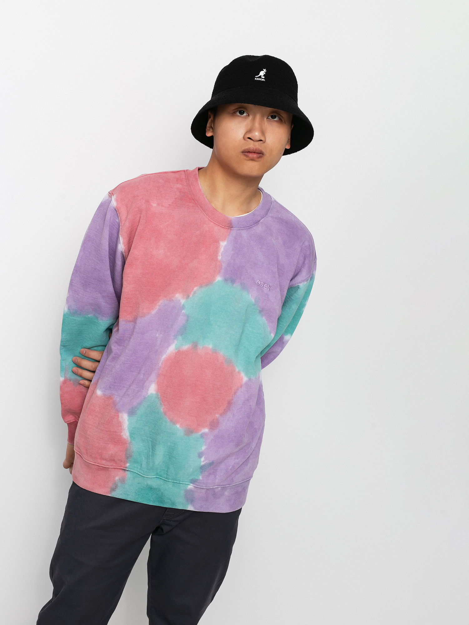 Bluza OBEY Sustainable Tie Dye (purple nitro multi)