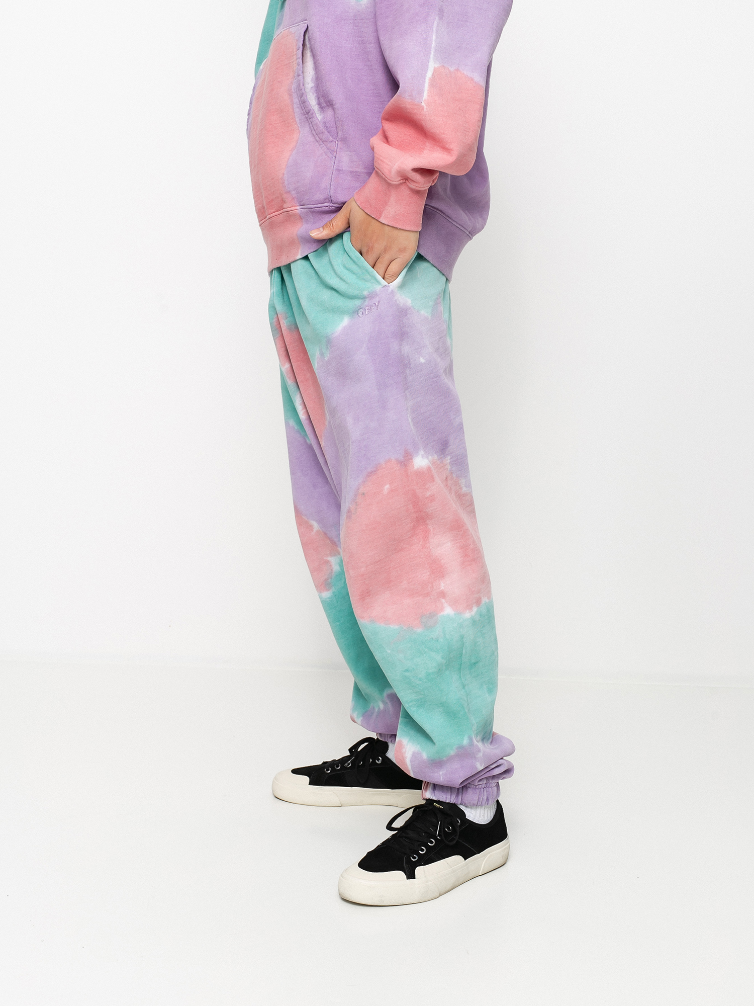 Spodnie OBEY Sustainable Tie Dye (purple nitro multi)