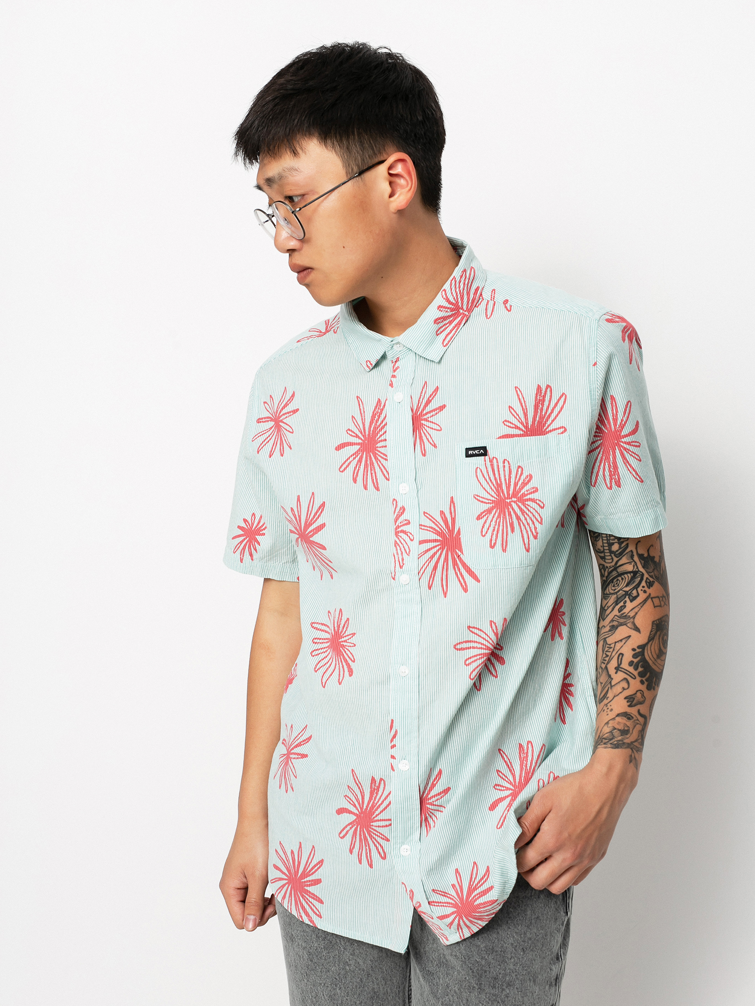 Koszula RVCA Whirls Ls (coral pink)