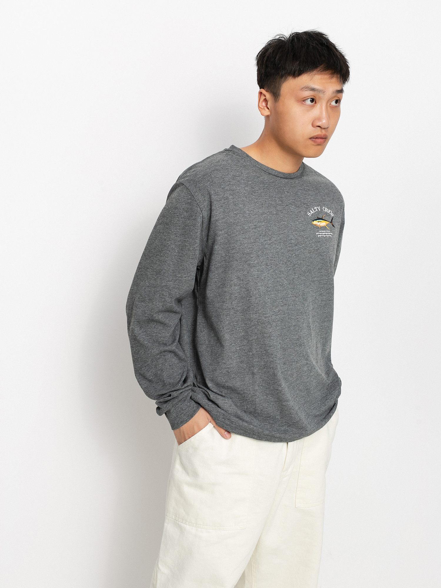 Longsleeve Salty Crew Ahi Mount Tech (charcoal)