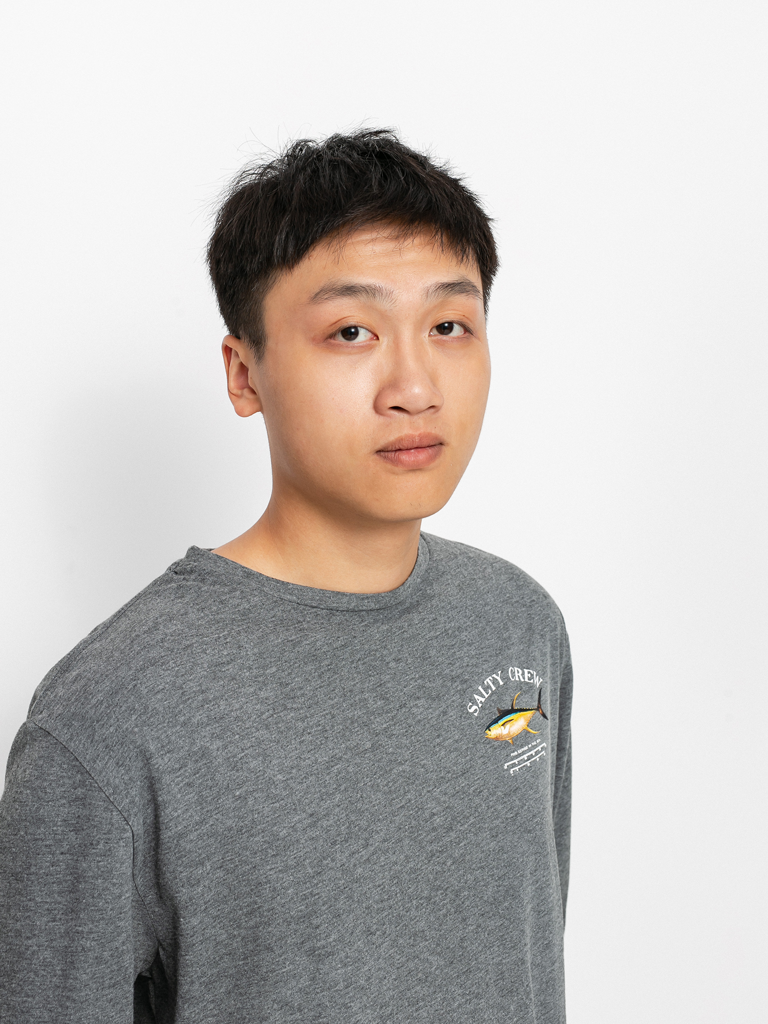 Longsleeve Salty Crew Ahi Mount Tech (charcoal)